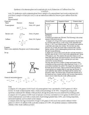 Lab Experiment 1 - Recrystallization - Organic Chemistry I Lab Report ...