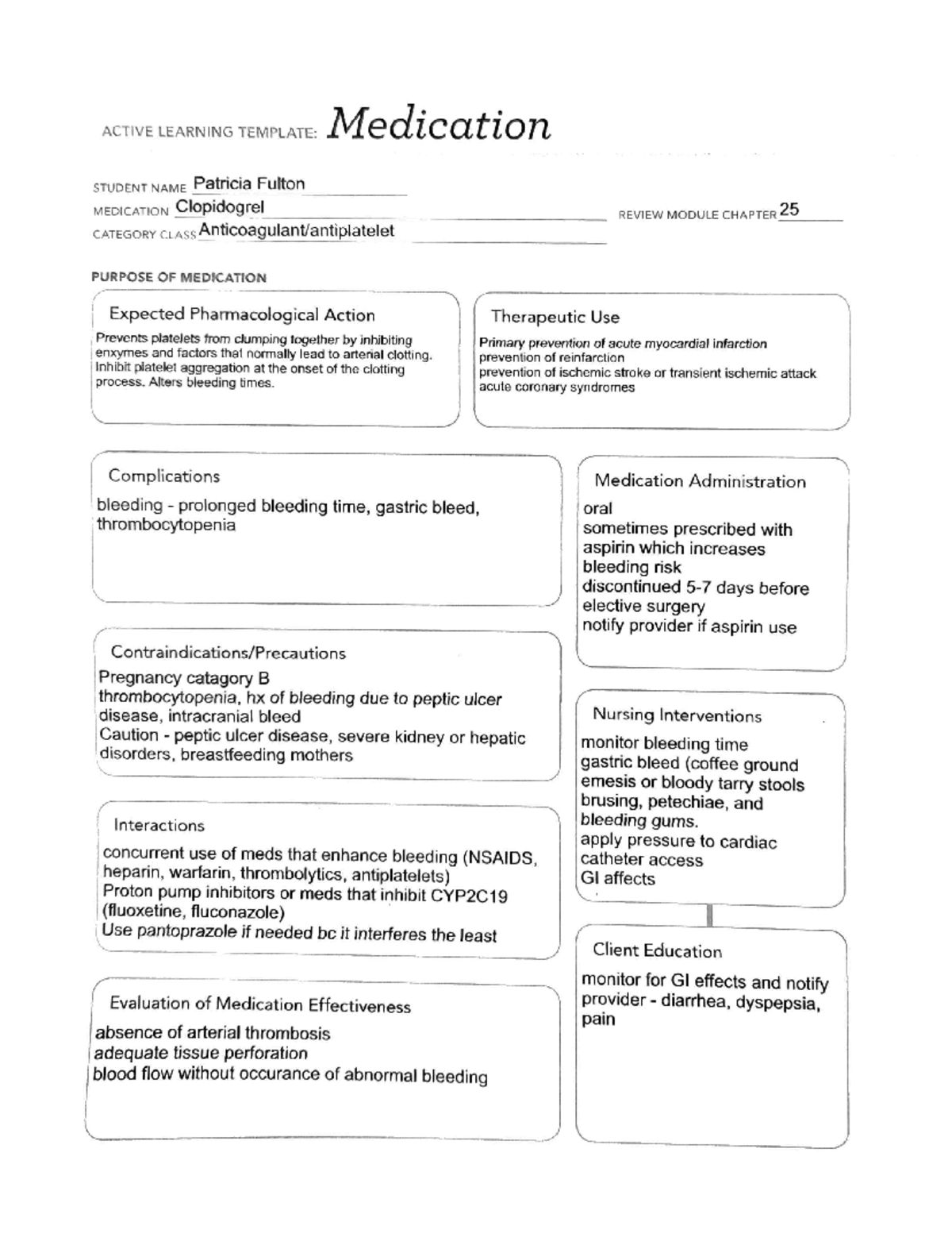 Med template 4 anticoagulant - NRSE 4550 - Studocu