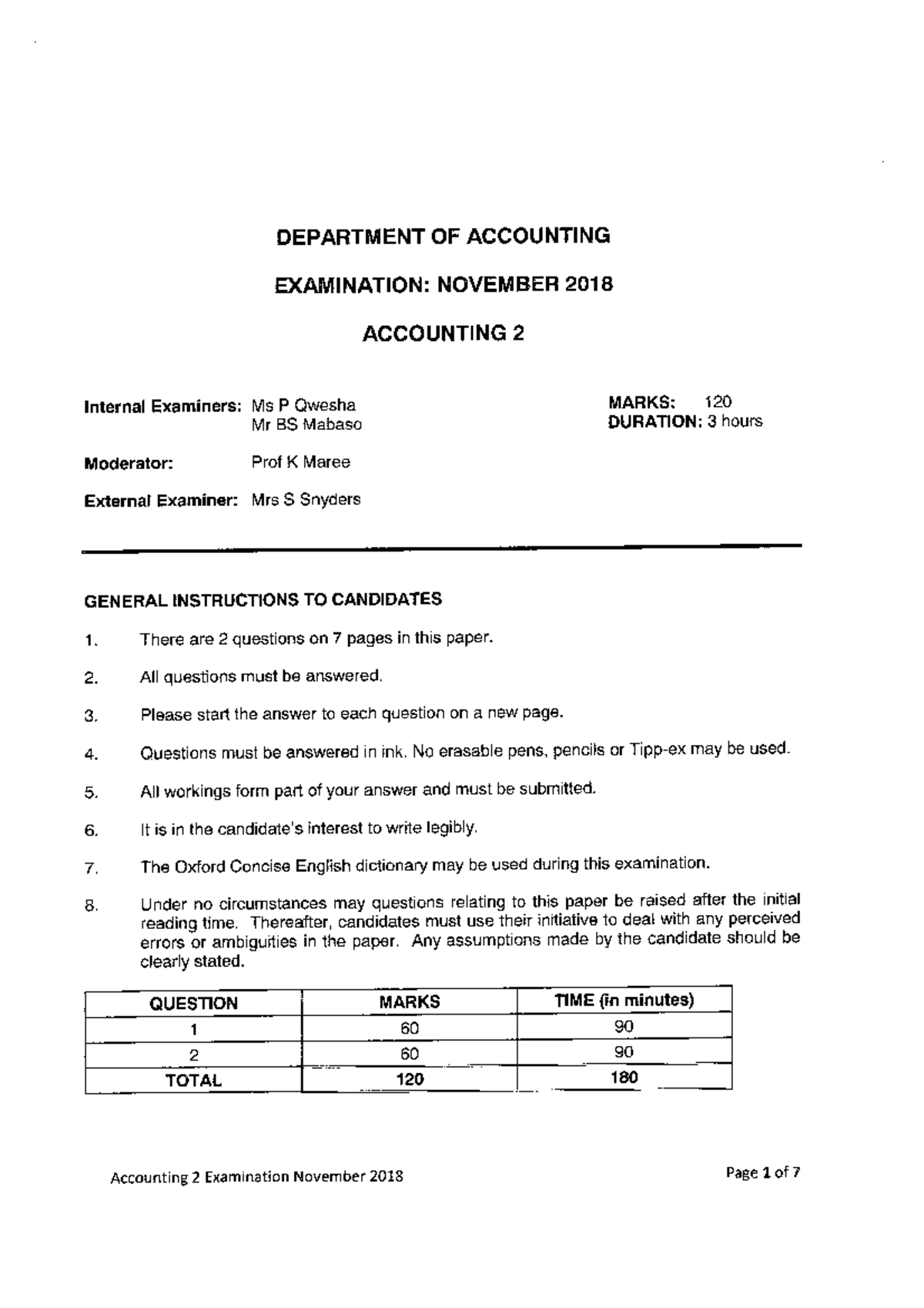 Financial Accounting 2 Final - FIA213S - Studocu