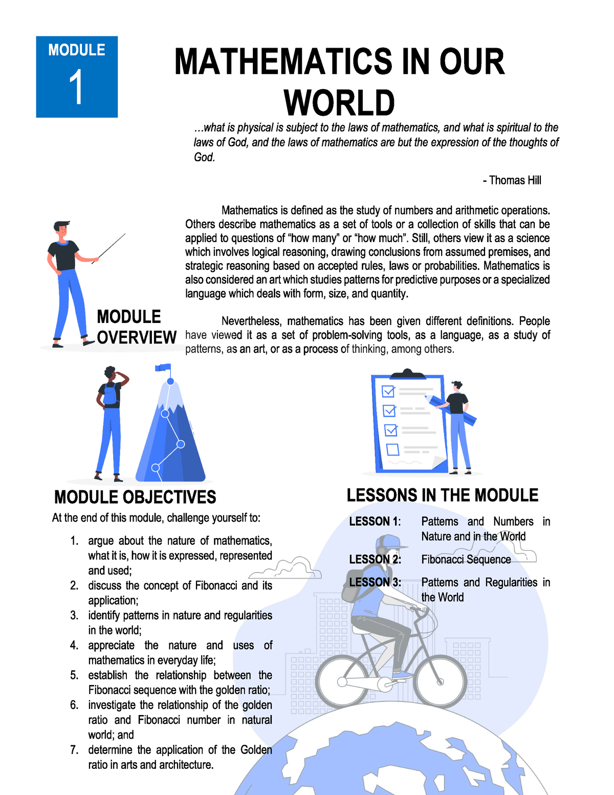 Module 1 Mathematics IN OUR World - Matemática Aplicada - Studocu