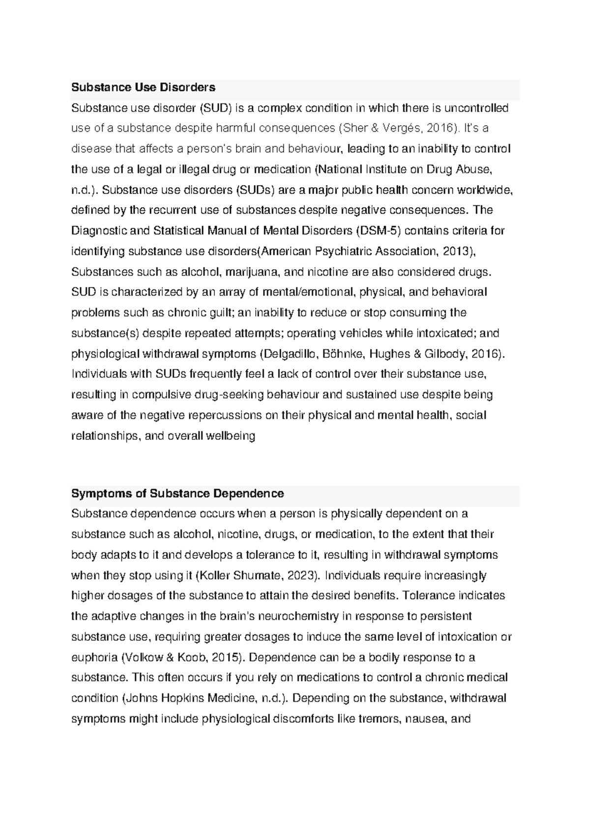Substance Use Disorder - Substance Use Disorders Substance use disorder ...