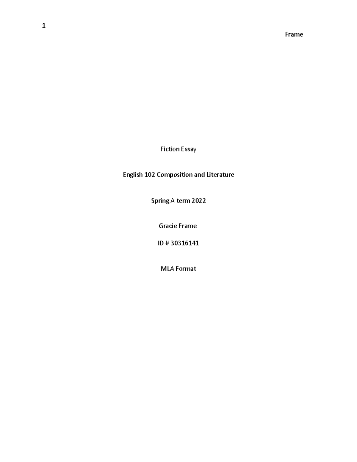 fiction essay engl 102