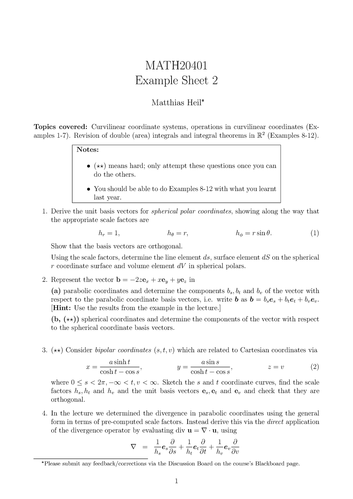 pde-example-sheet-2-partial-differential-equations-and-vector