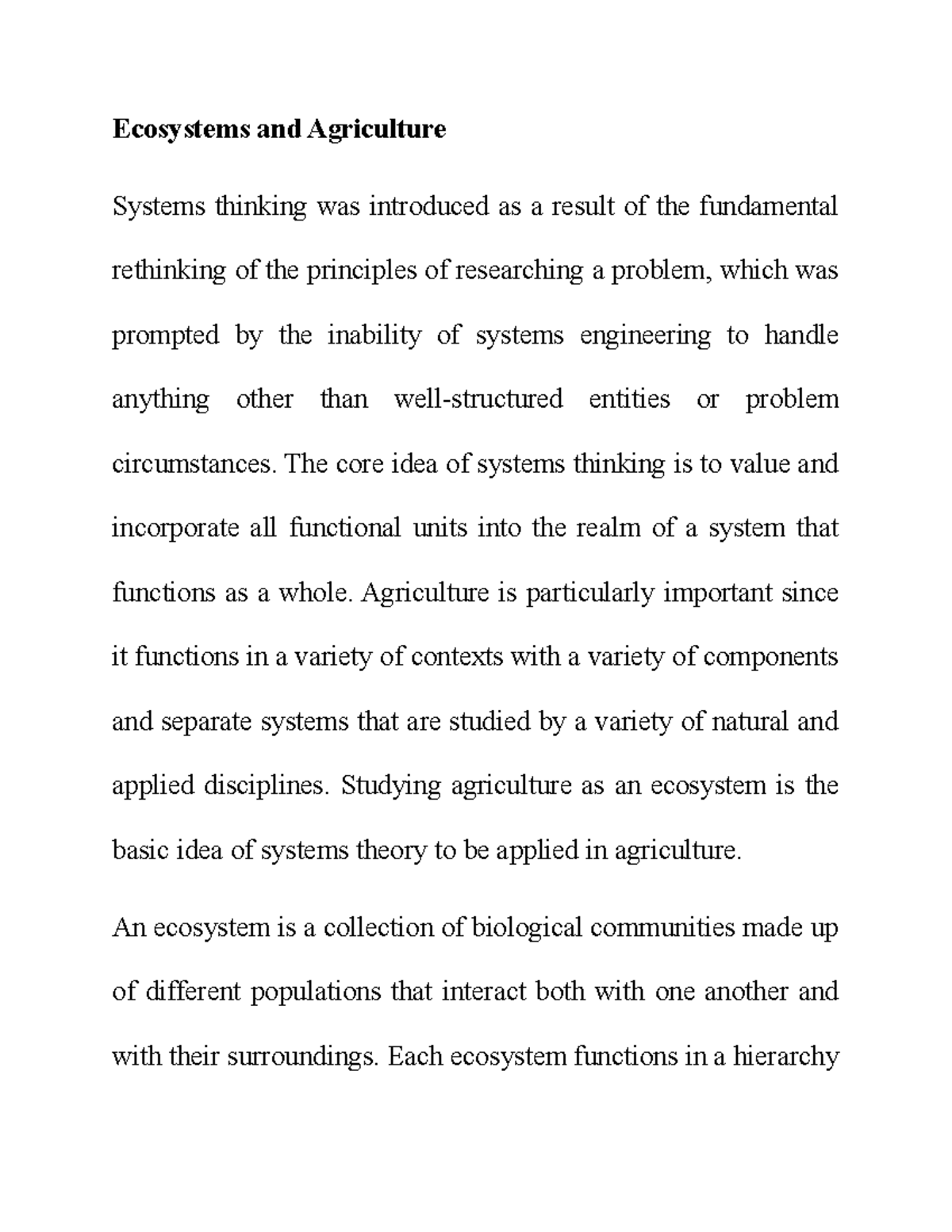 reflection paper on farming systems research