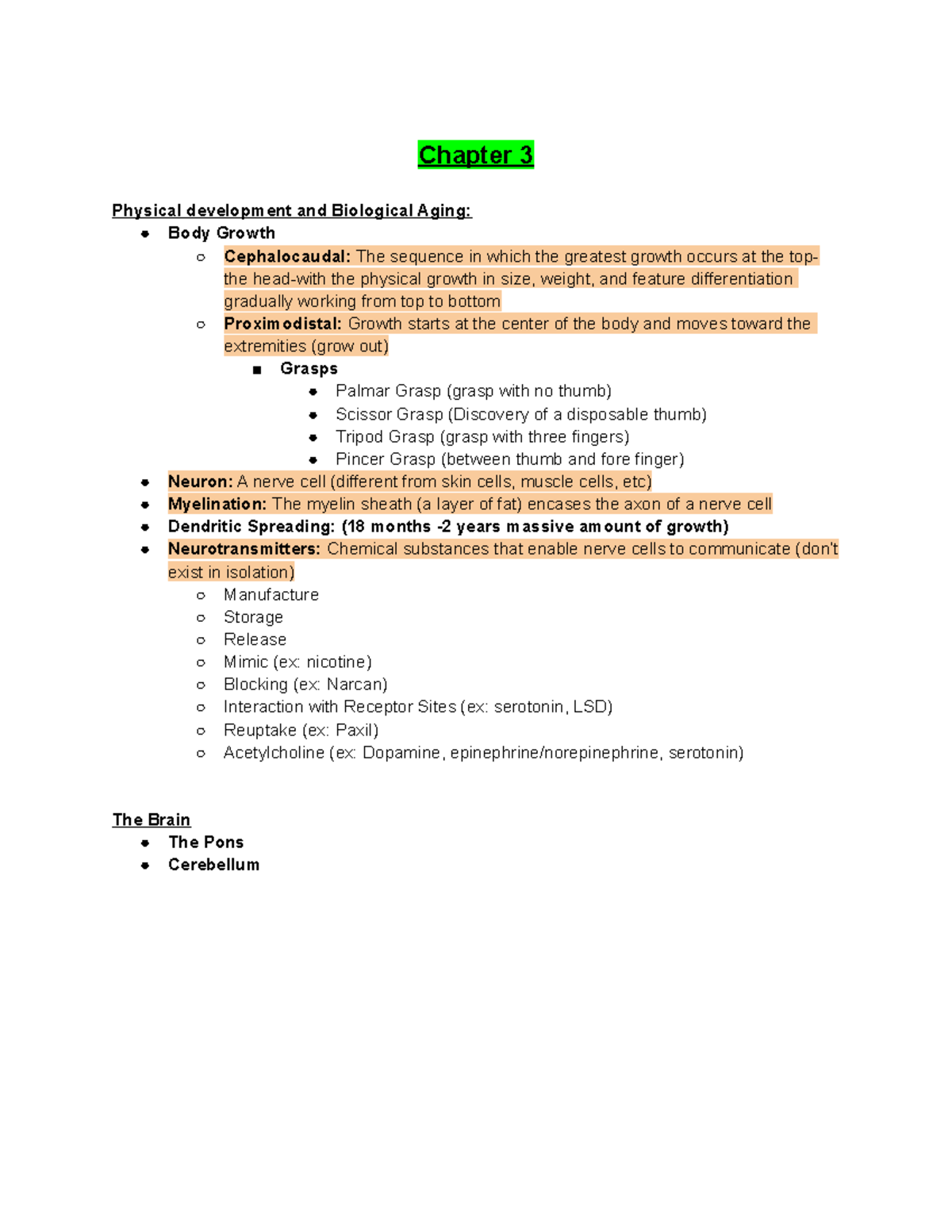 Chapter 3 - Physical Development Bio Aging - Chapter 3 Physical ...