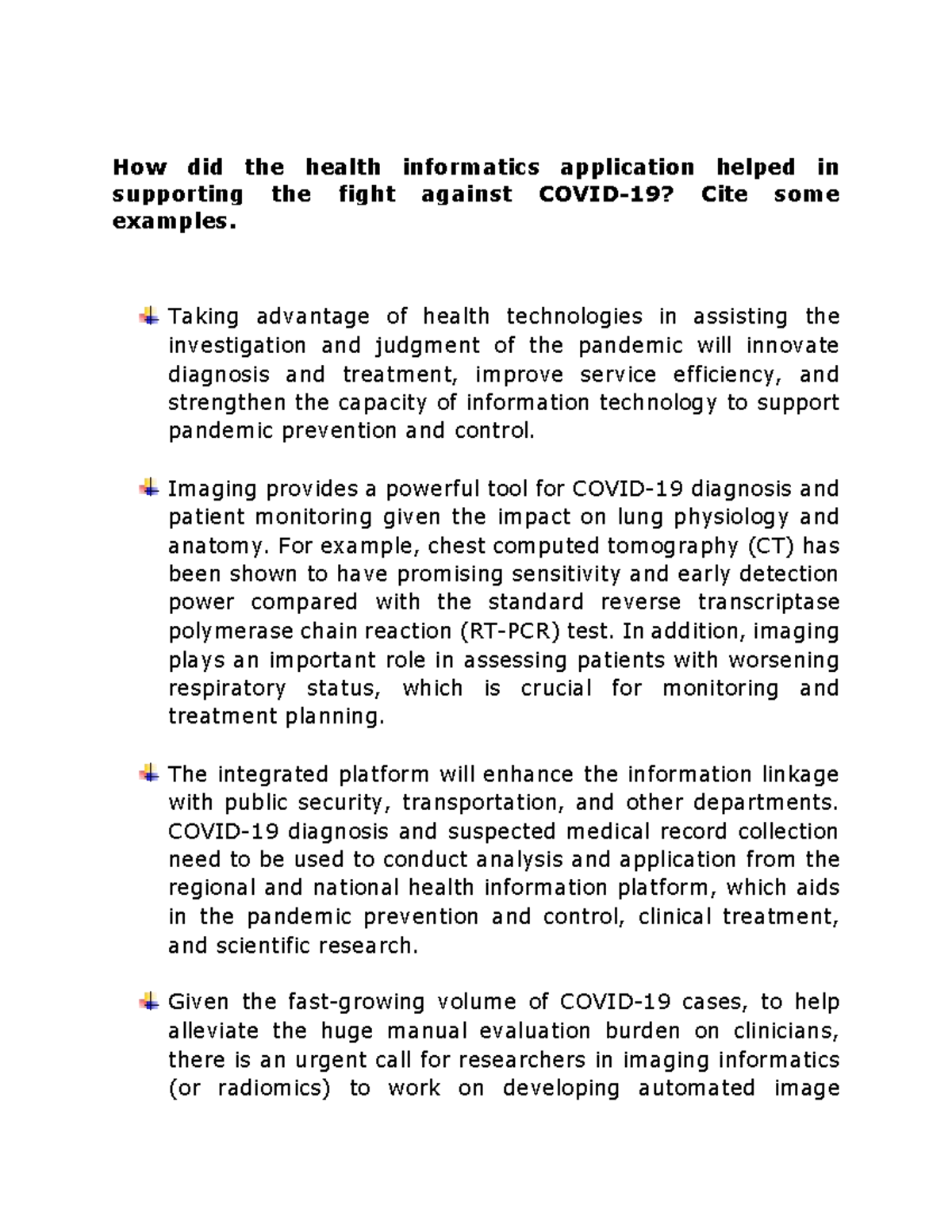 Informatics Application Covid-19 - How did the health informatics ...