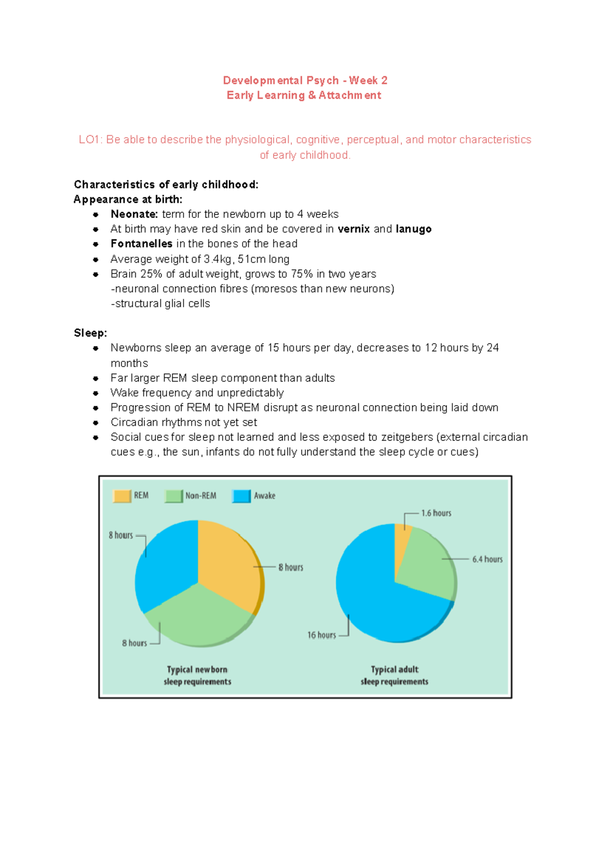 Developmental Psych - Week 2 - Characteristics of early childhood ...
