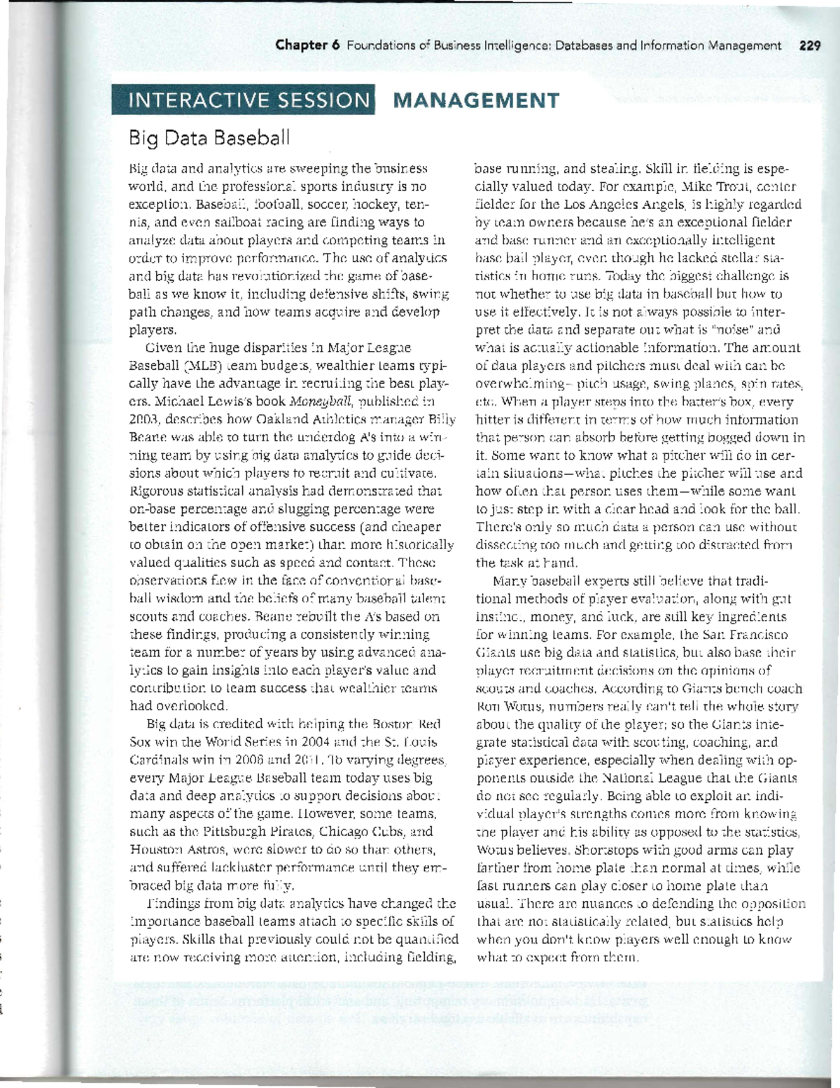 Big Data Baseball - midterm information - Chapter 6 Foundations of ...