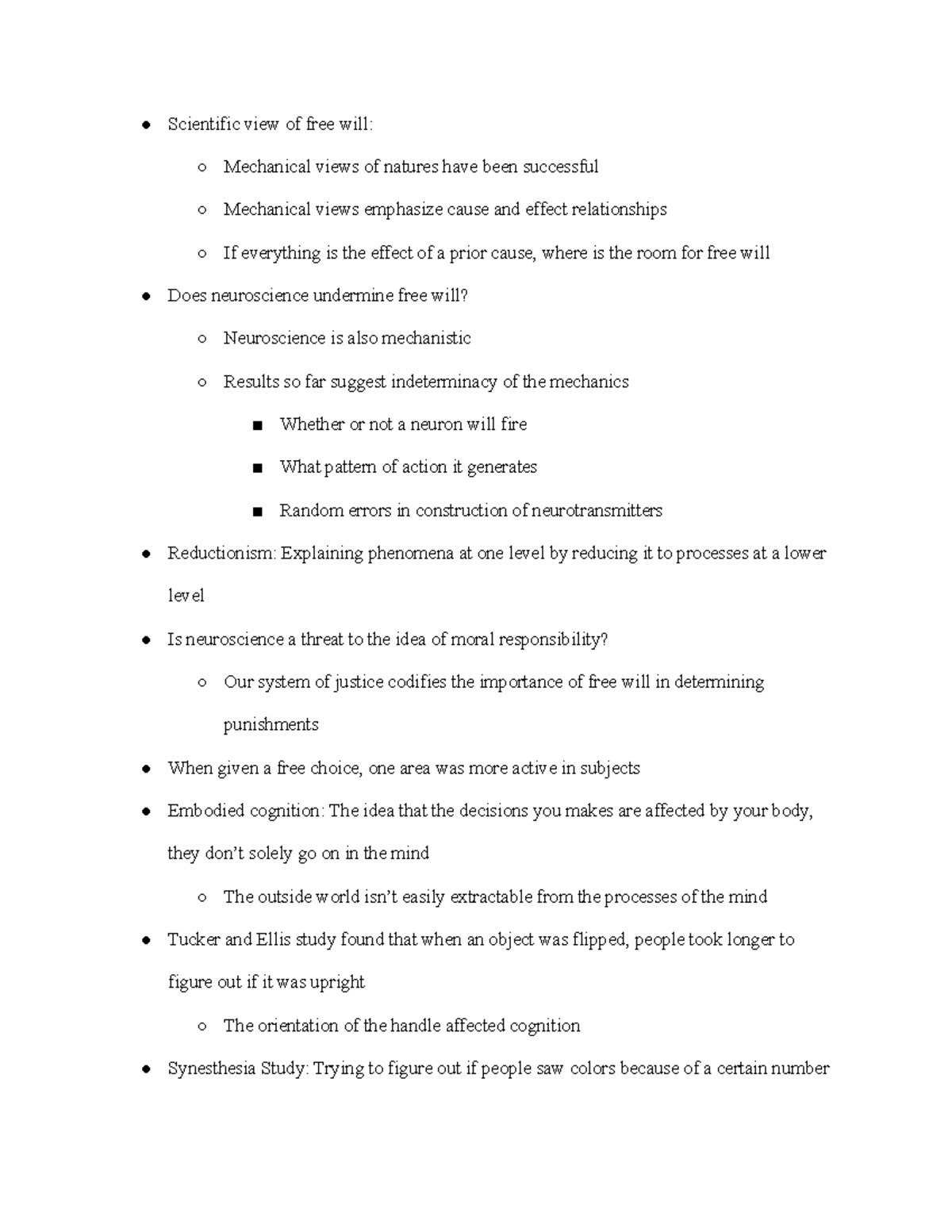 COGS Week 13 - Lecture notes from Week 13 of COGS-Q 101 - Scientific ...