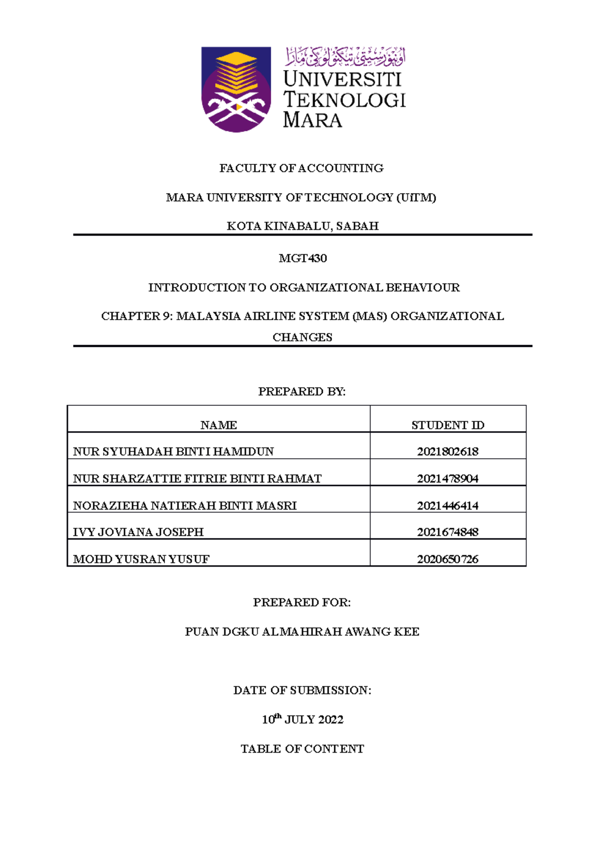 mgt430 group assignment