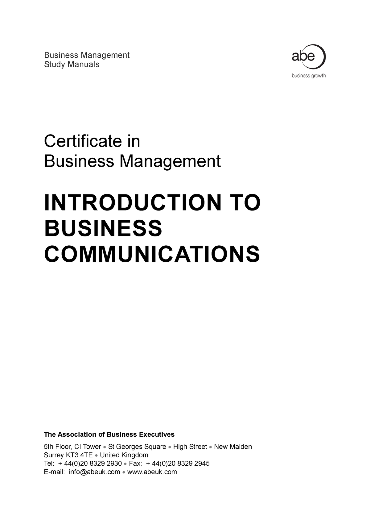 Introduction To Business Communications - Business Management Study ...