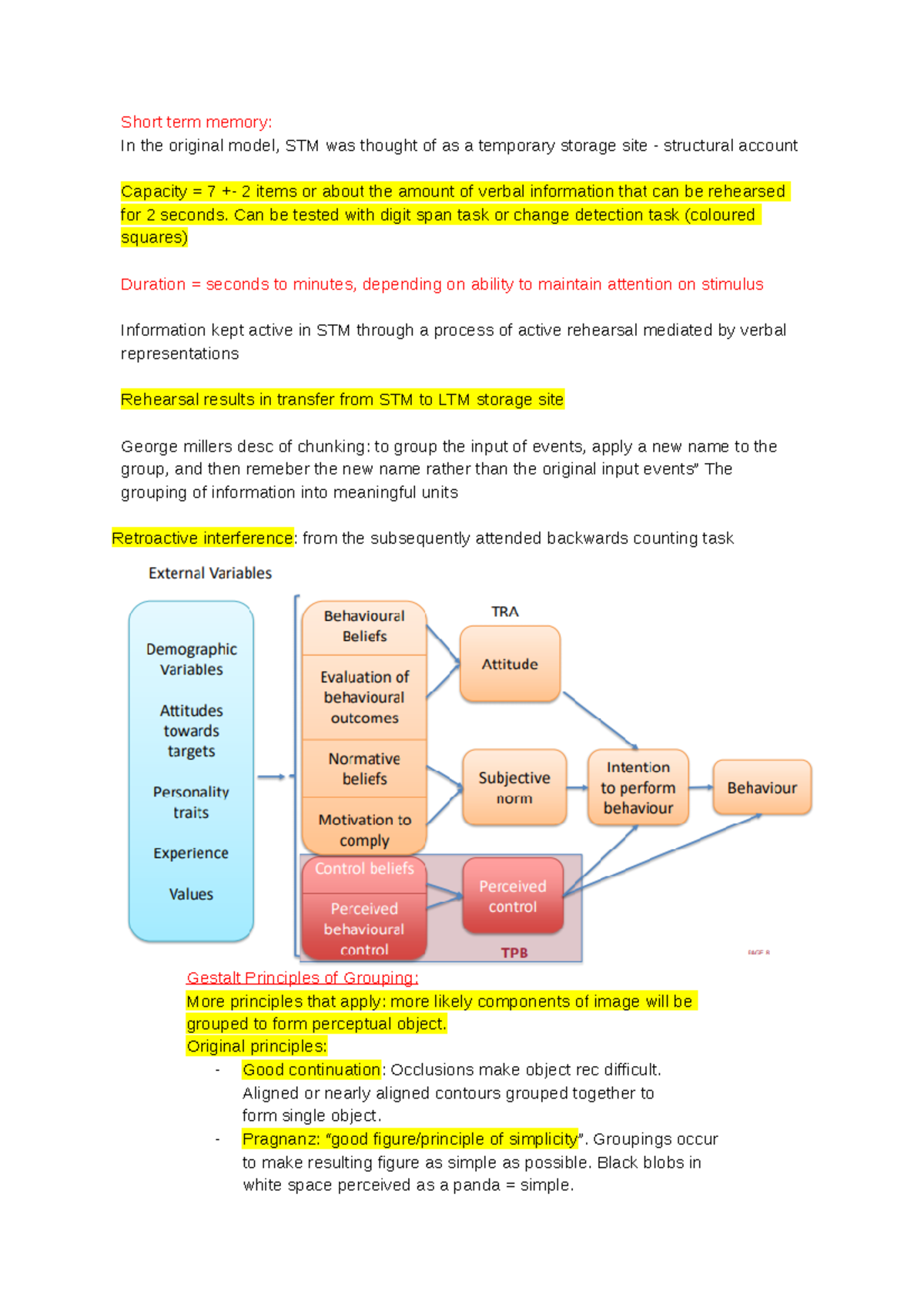 Week 5 - Lecture notes 5 - Short term memory: In the original model ...