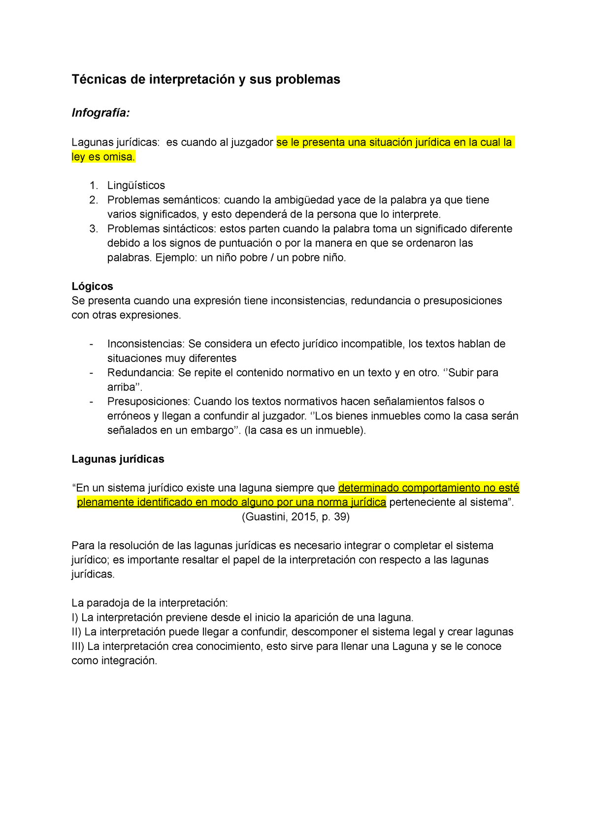 Lección 2. Técnicas de Interpretación y sus problemas Técnicas de