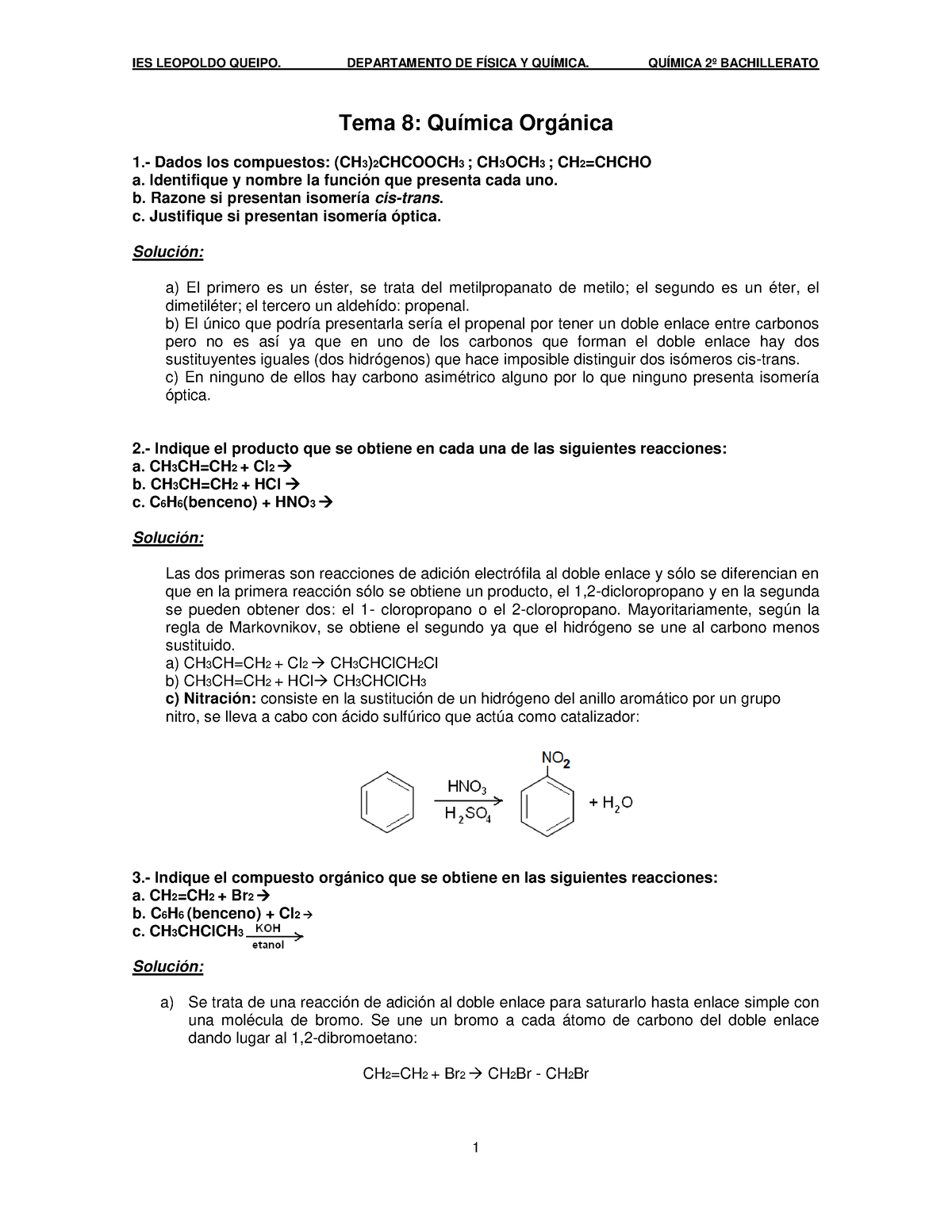 Cuestiones Y Problemas Resueltos - Tema 8: Química Orgánica 1.- Dados ...