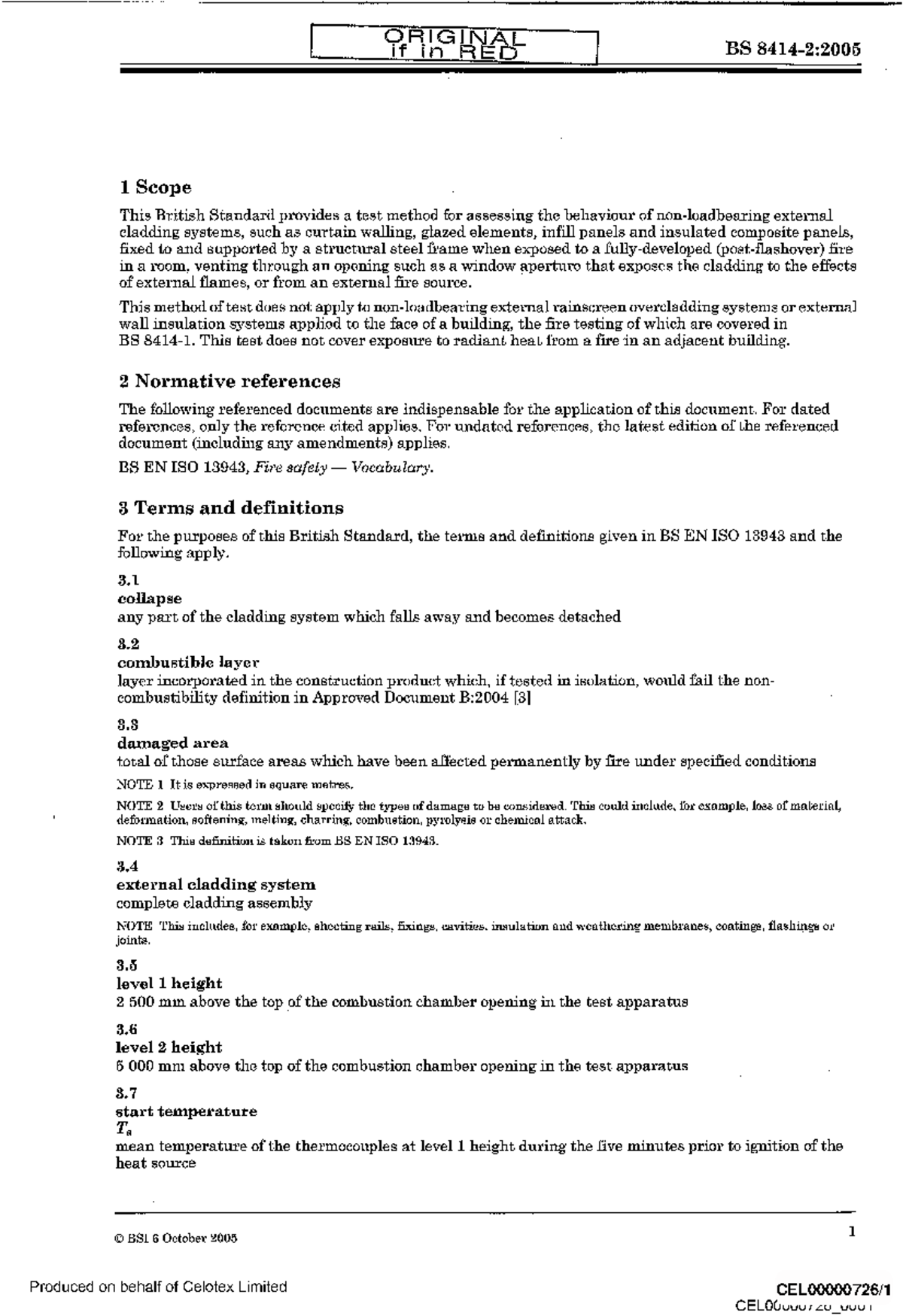 BS 8414-2 - 1 Scope ####### This British Standard provides a test ...