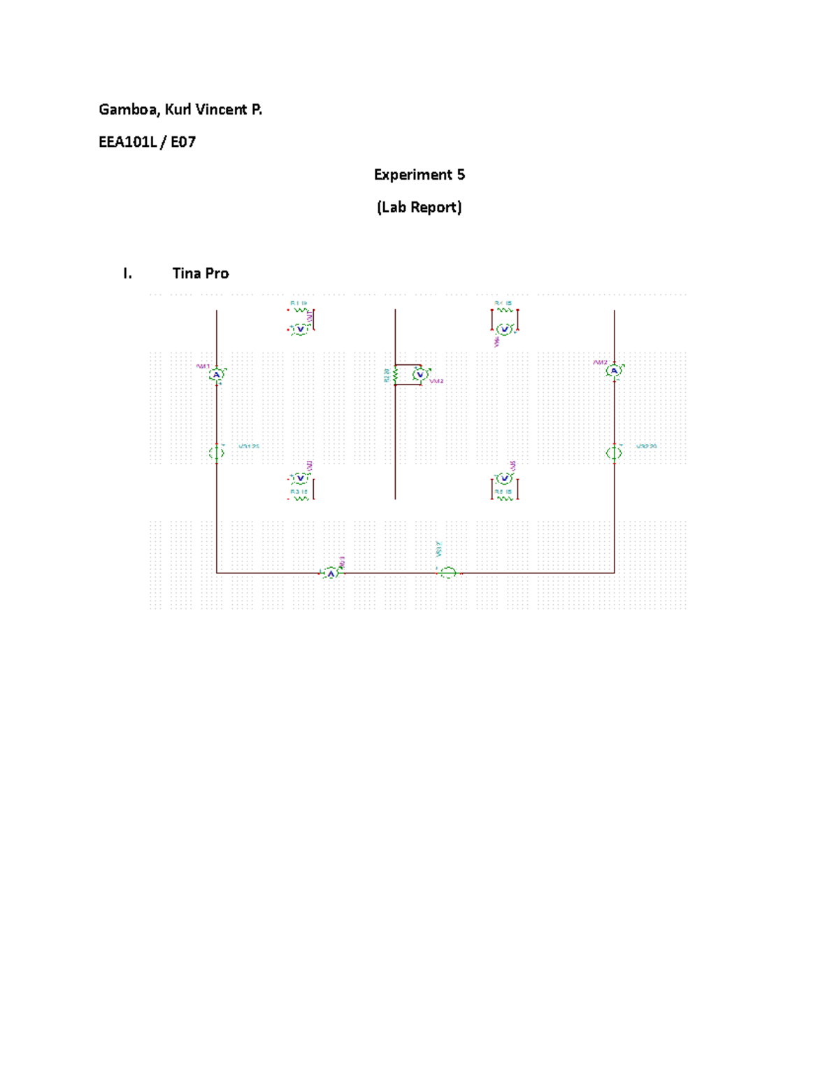 experiment 5 physics matriculation