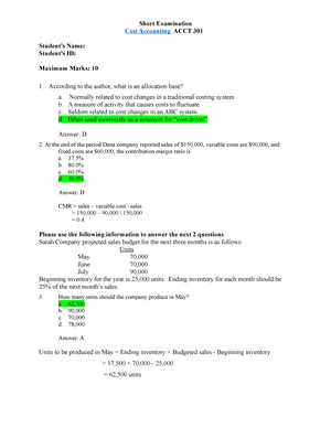 ACCT 302 Final Revision 1 - 1- Assuming No Impairment In Value Prior To ...