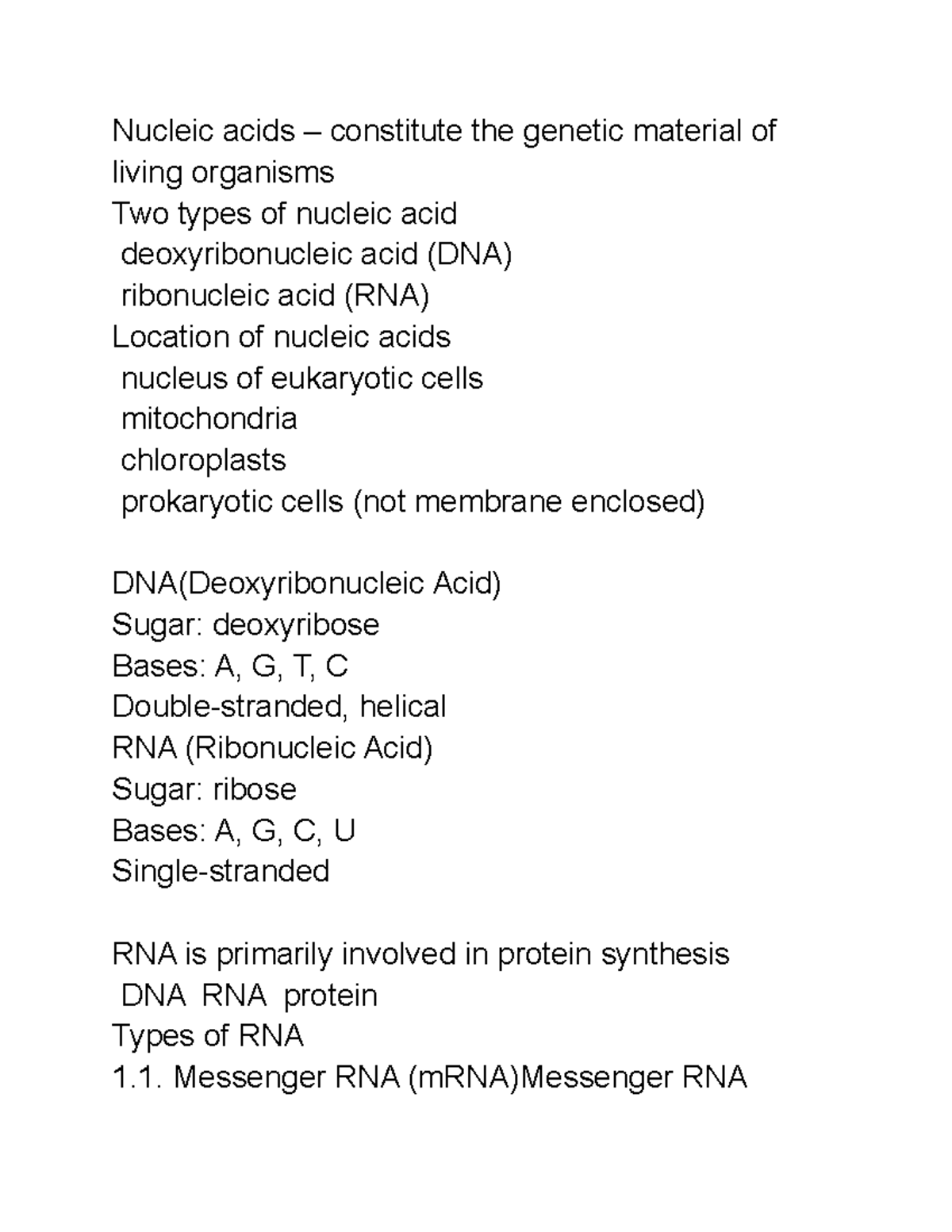 BIOL 1345 Module 8 Cell Reproduction - Nucleic acids – constitute the ...
