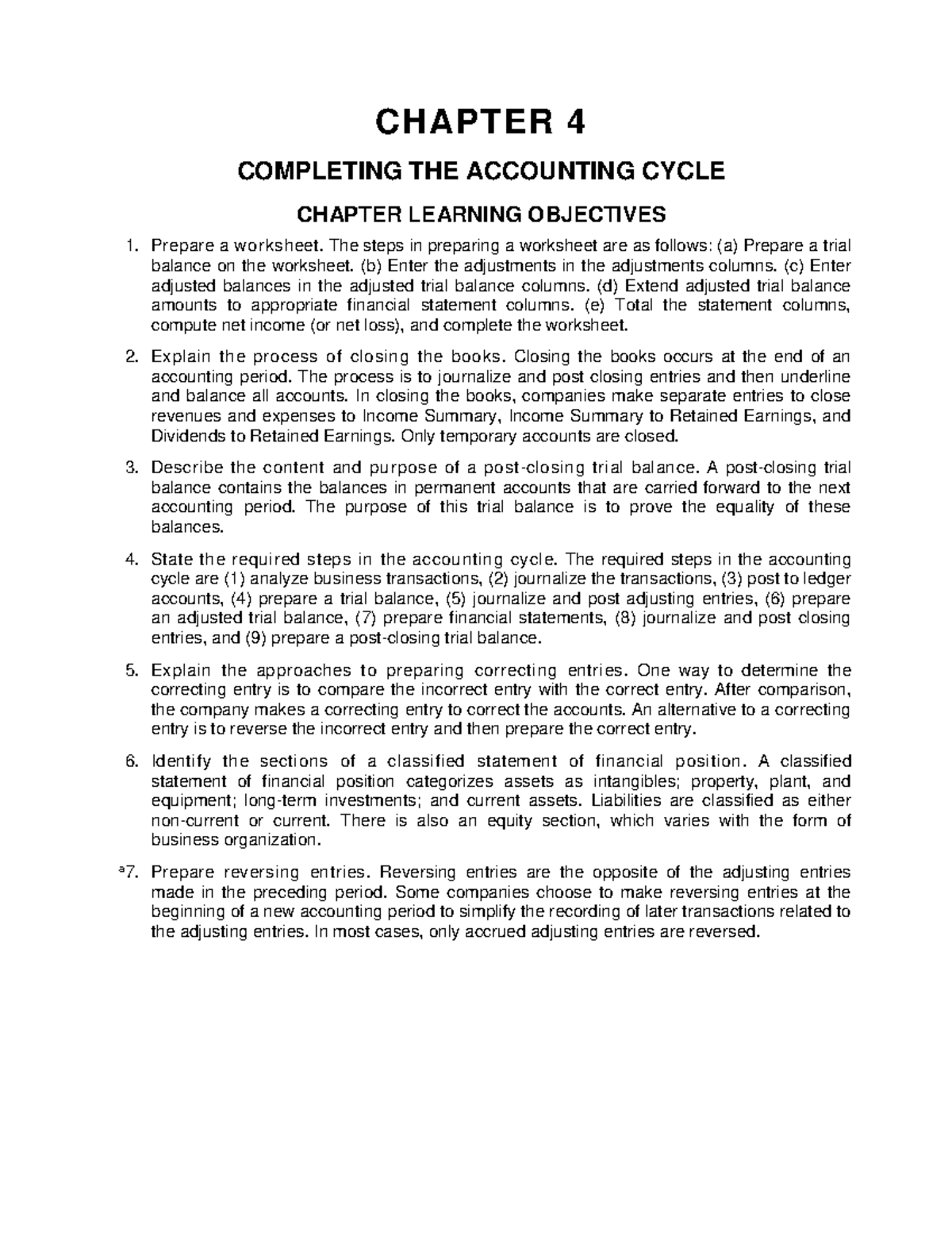 Ch04 - Practice Questions CH04 - CHAPTER 4 COMPLETING THE ACCOUNTING ...