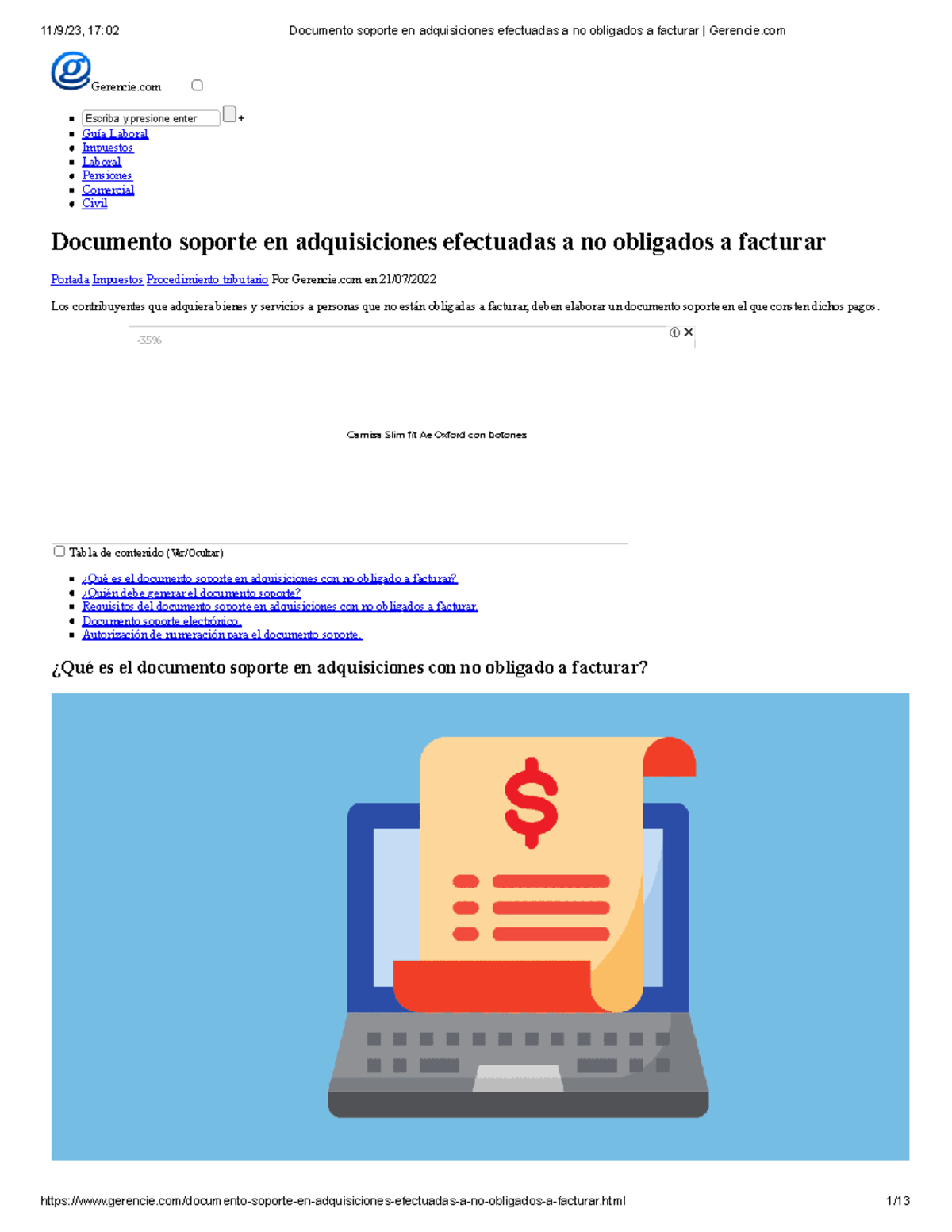 Documento soporte en adquisiciones efectuadas a no obligados a facturar ...