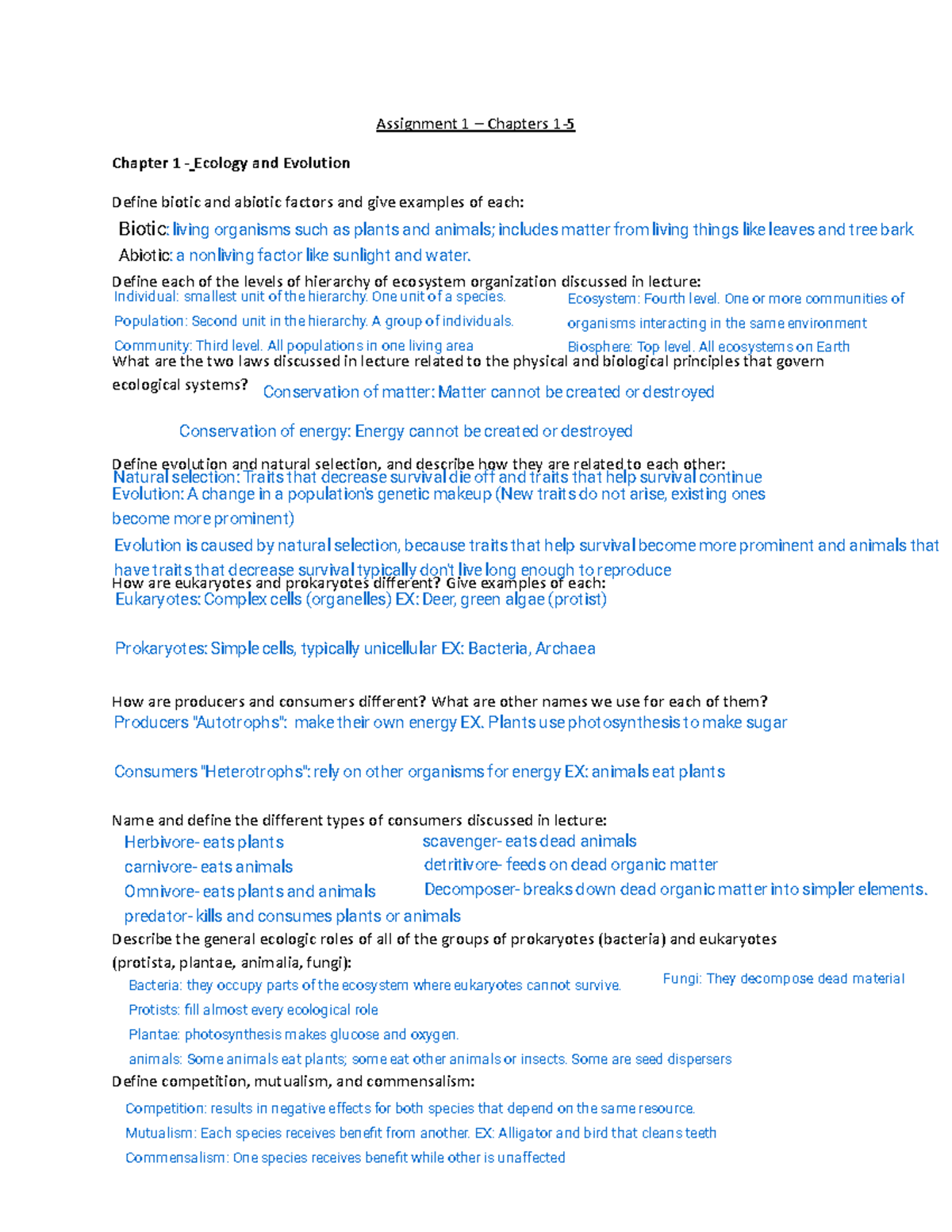 Kami Export - Assignment 1 a - Assignment 1 – Chapters 1- Chapter 1 ...
