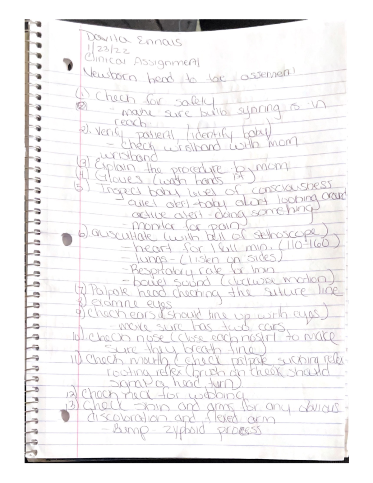 Newborn assessment - Lecture notes Ch 4-6 - OTHR 5013 - Studocu