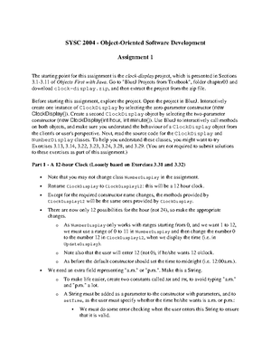 SYSC2004 Midterm D 1 - SYSC2004 Midterm Winter 2023 Section D This is a ...