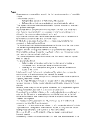 Counterpoint Lecture 8 - Notes - Complete Palestrina Exercsie ...