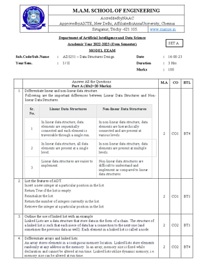 AD3251 Syllabus - AD3251 DATA STRUCTURES DESIGN L T P C 3 0 0 3 COURSE ...