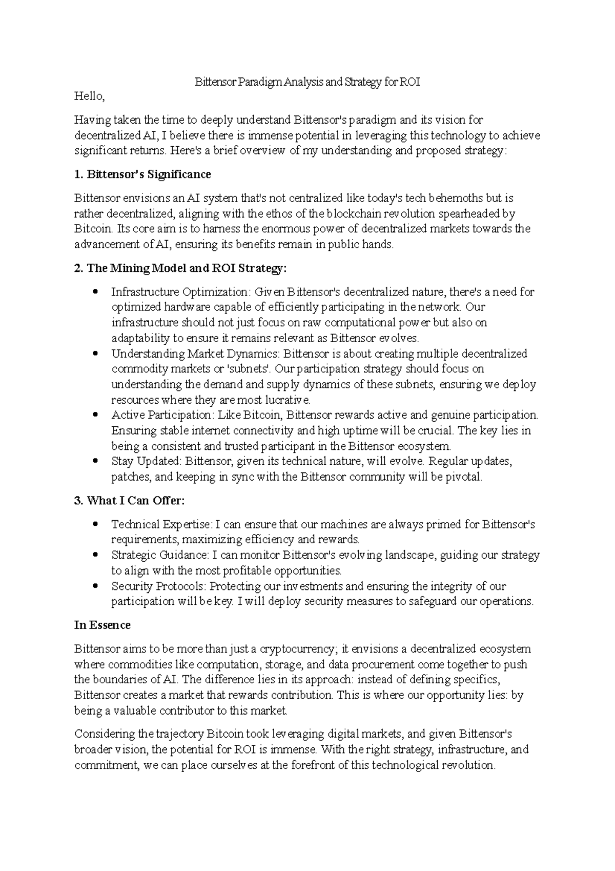 ROI - Study Material - Bittensor Paradigm Analysis and Strategy for ROI ...