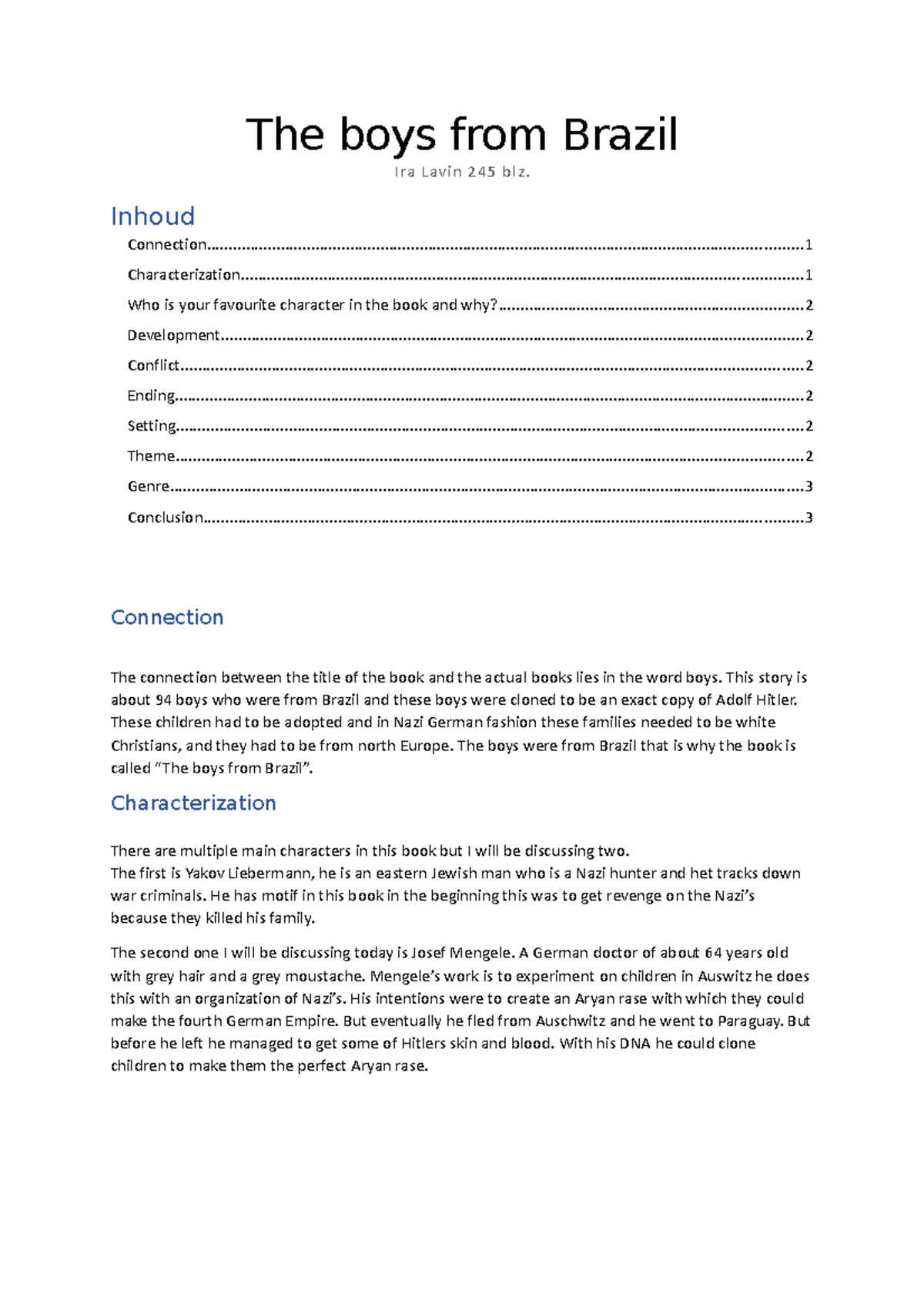 Samuel Citgez The boys from Brazil NV5A The boys from Brazil Ira