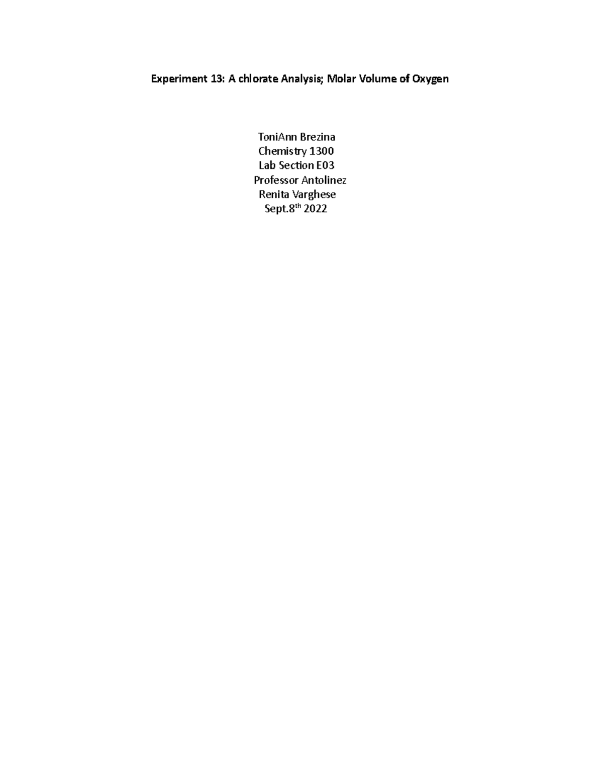 Experiment 13 post lab - Post lab assignment - Experiment 13: A ...