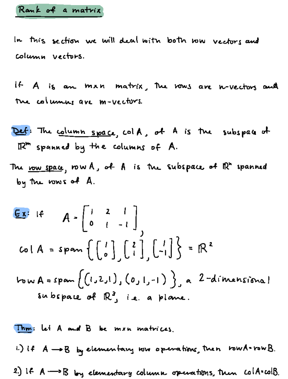 5.4 Rank of a matrix - Instructor: Brooke Ullery. She is an assistant ...