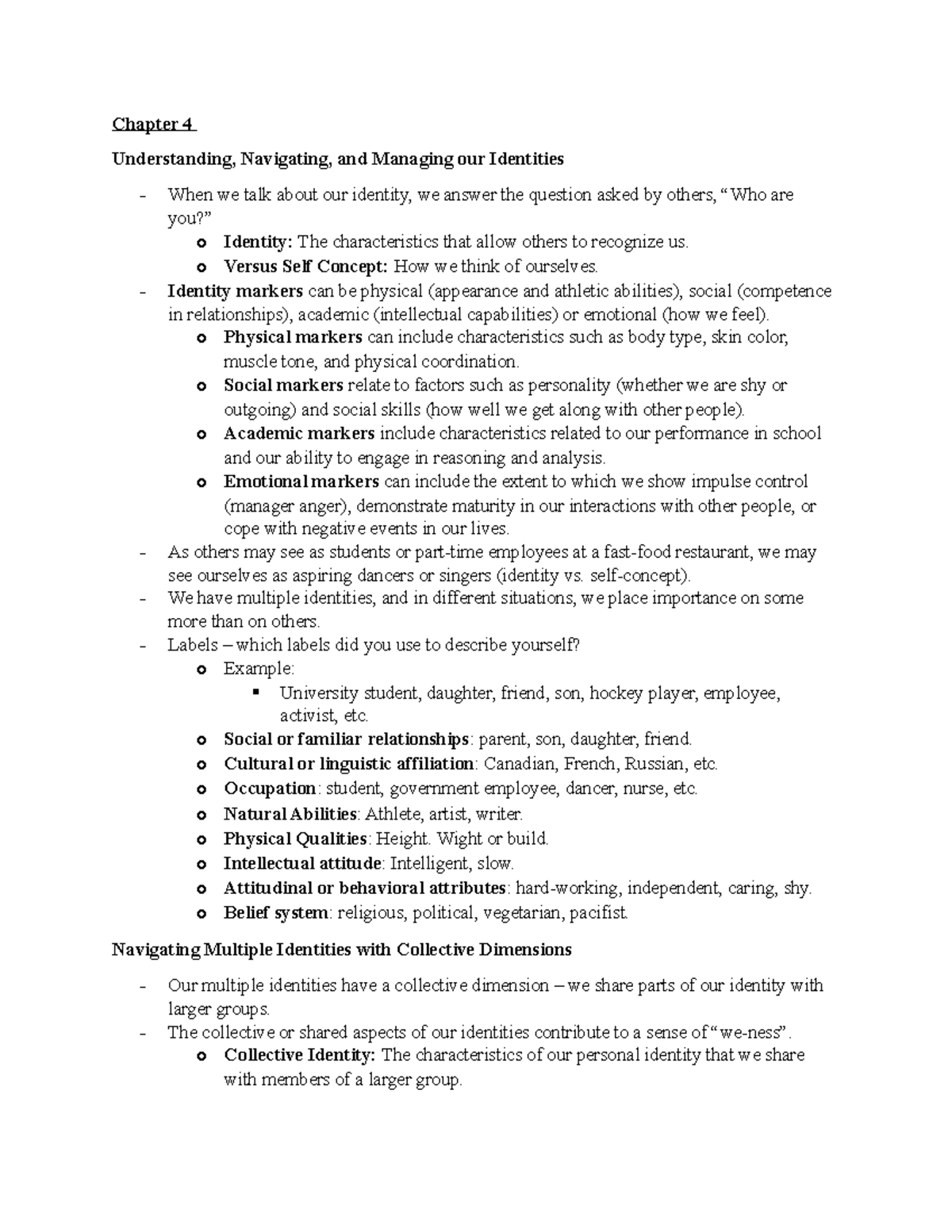 Chapter 4 - Understanding, Navigating, and Managing our Identities - o ...