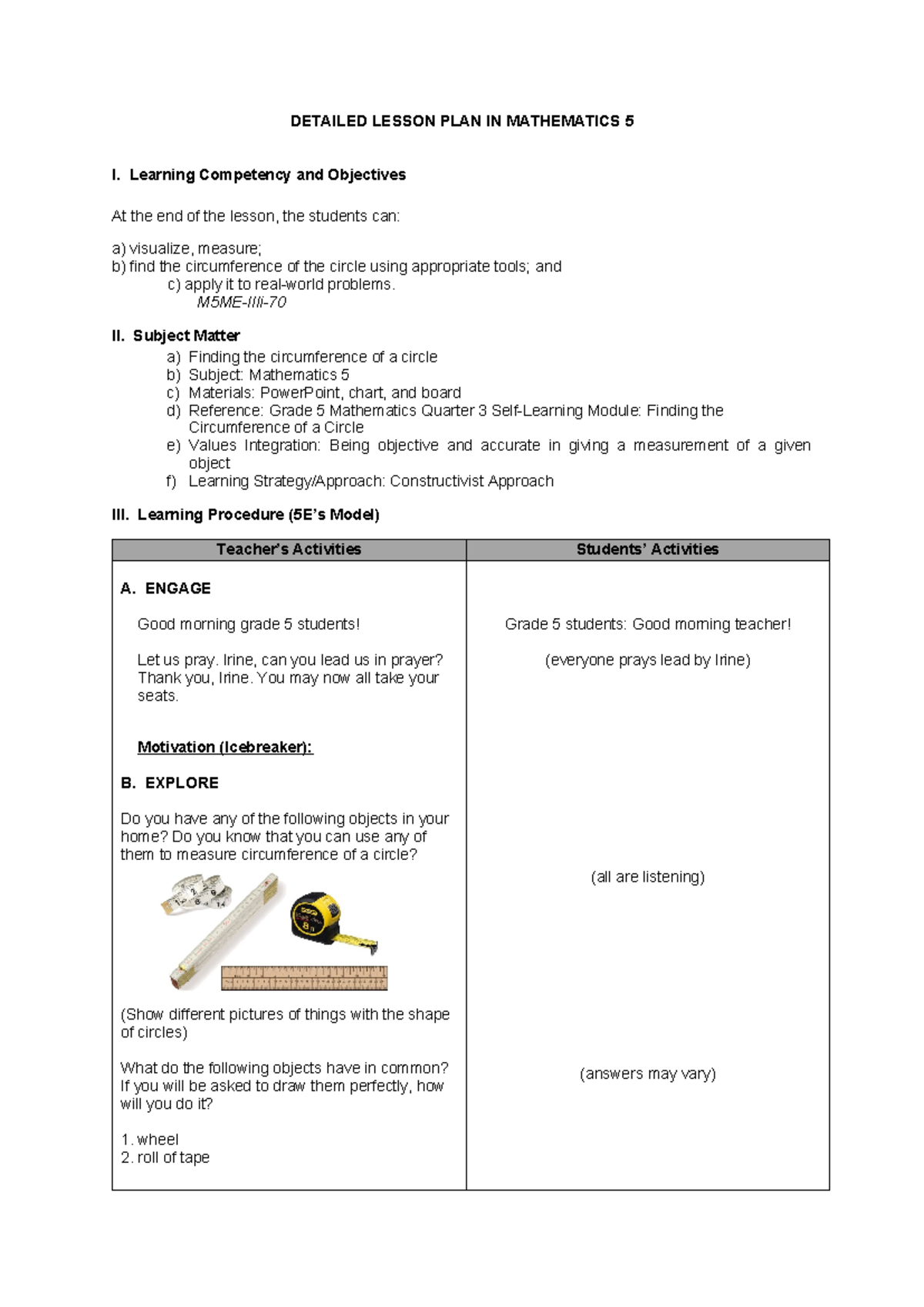 G5-3RD Quarter-WEEK-8 - DETAILED LESSON PLAN IN MATHEMATICS 5 I ...