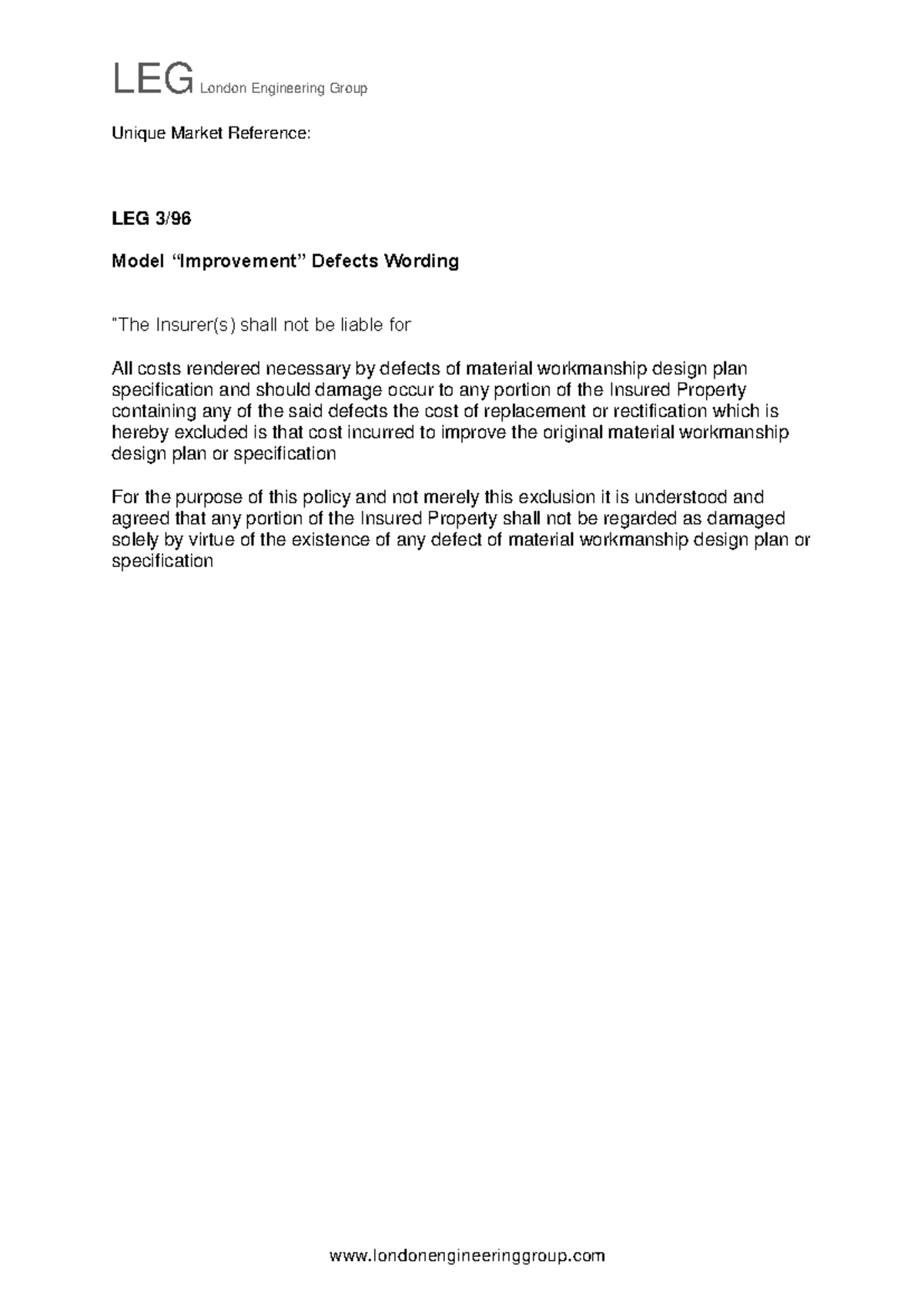 LEG 3 96 - greater course - LEG London Engineering Group ...