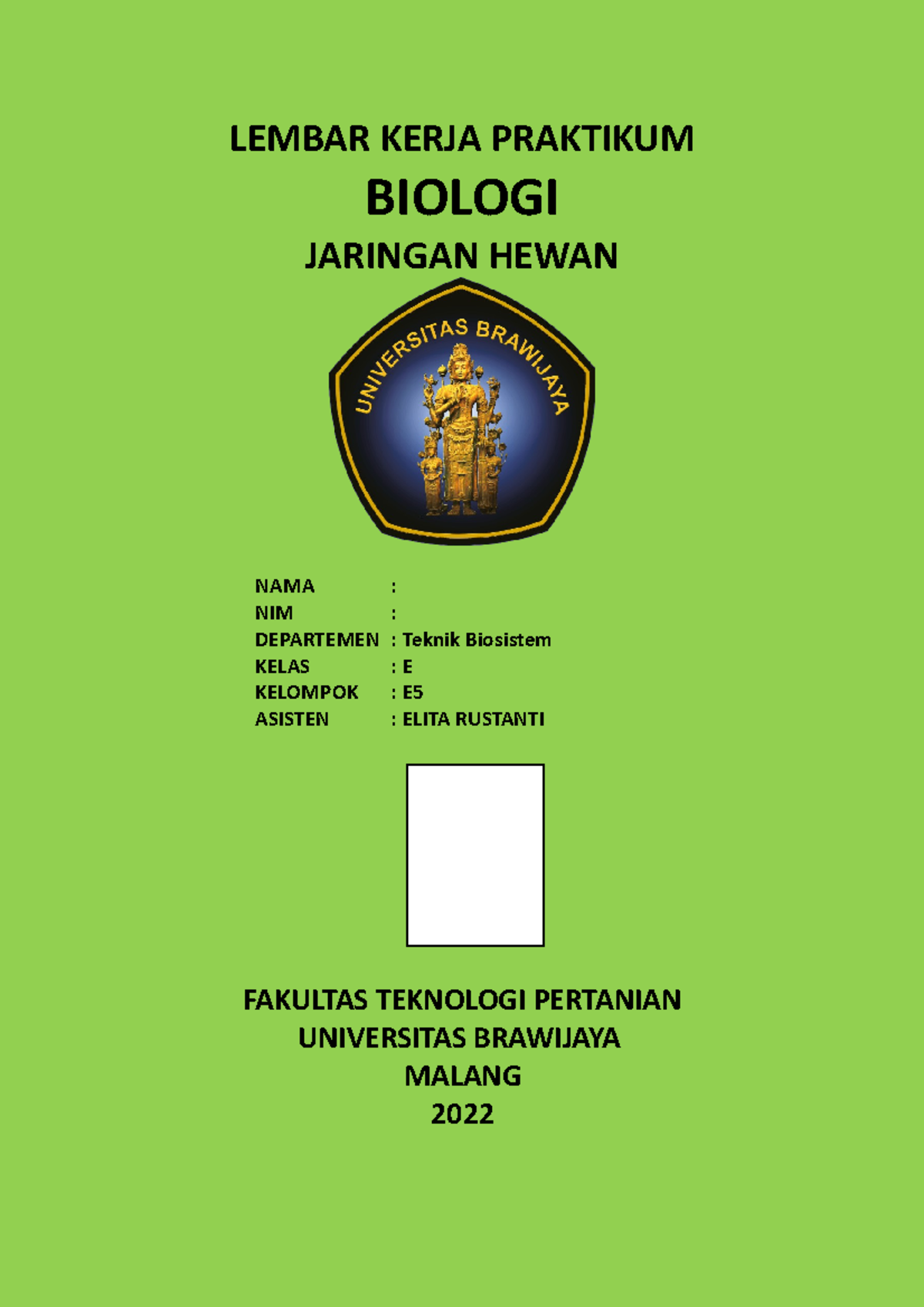 02 LKP Jaringan Hewan - Laprak Biologi Dasar - LEMBAR KERJA PRAKTIKUM ...