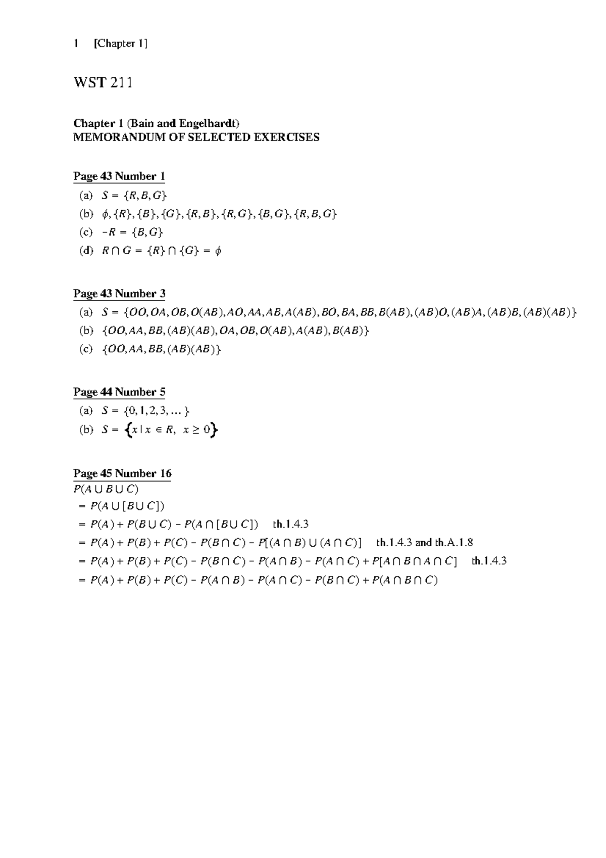 Chapter 1 Mathematical Statistics Wst 211 Up Studocu