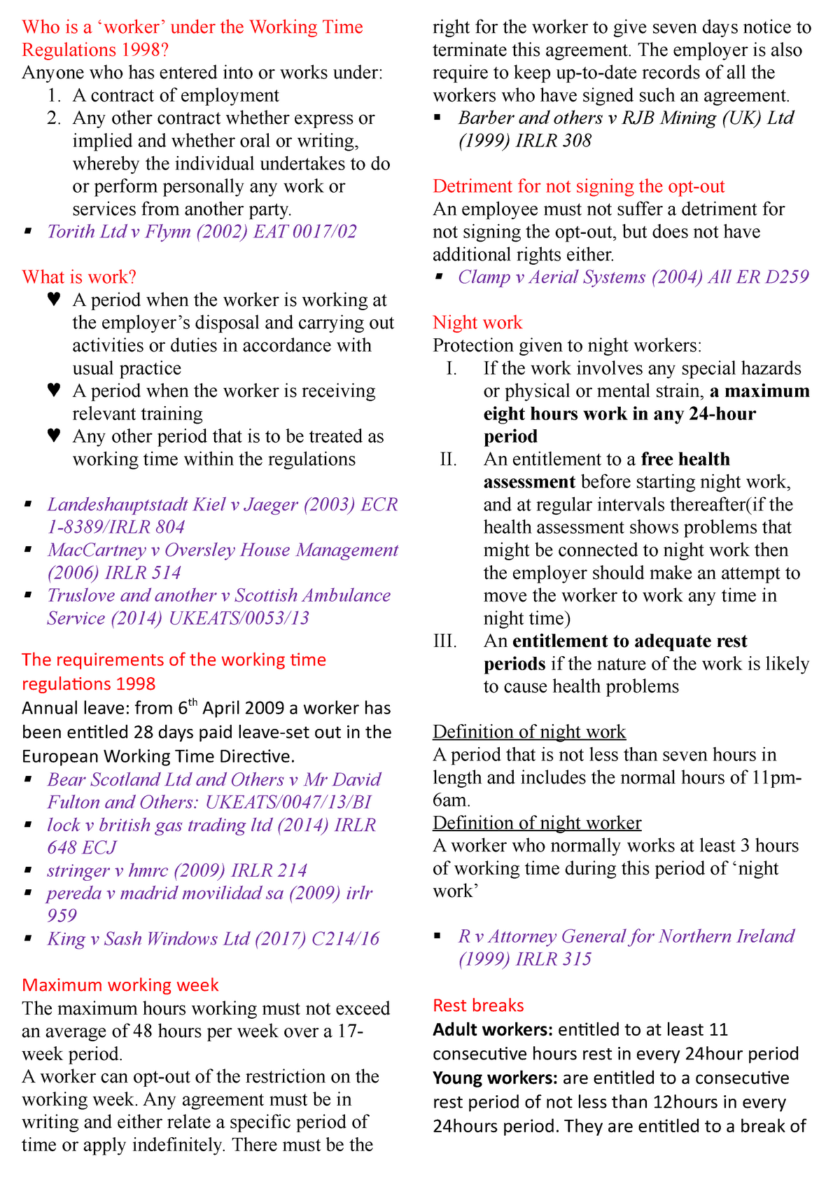 Employment Contract 2 Statutory And Incorporated Terms Studocu