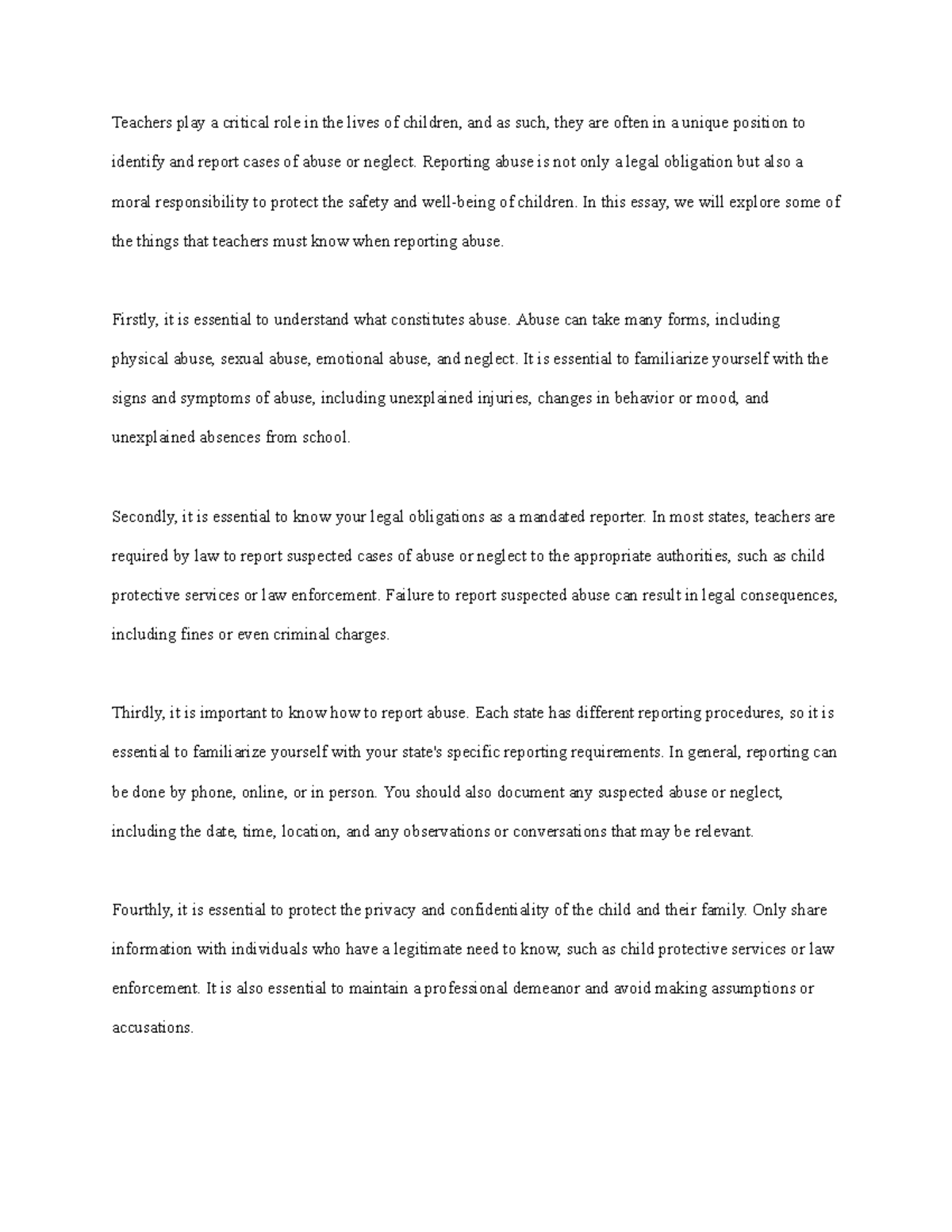 Reporting abuse on behalf of teachers things you must know. - Teachers ...