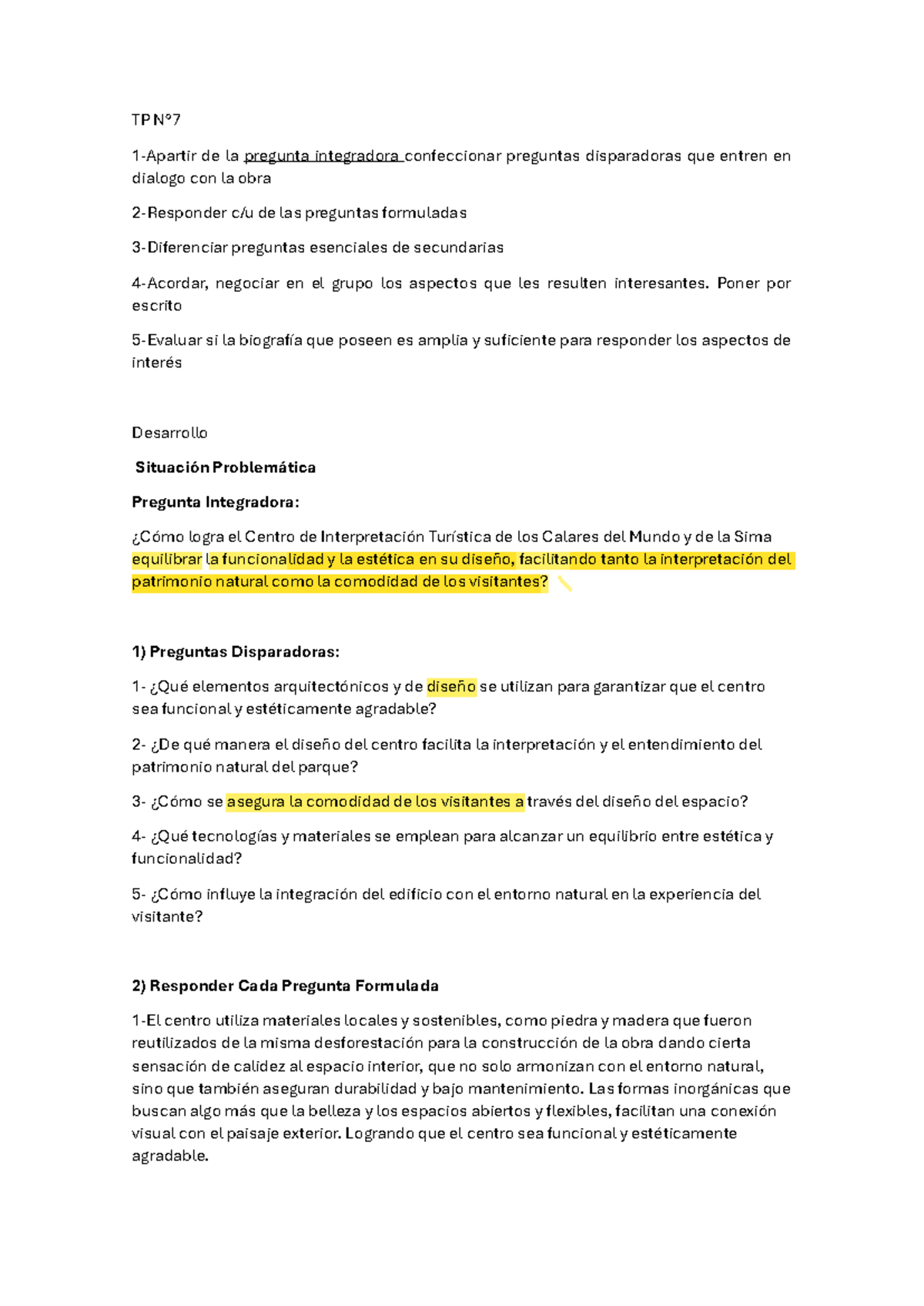 Tp n7 - tp seminario - TP N° 1 - Apartir de la pregunta integradora ...