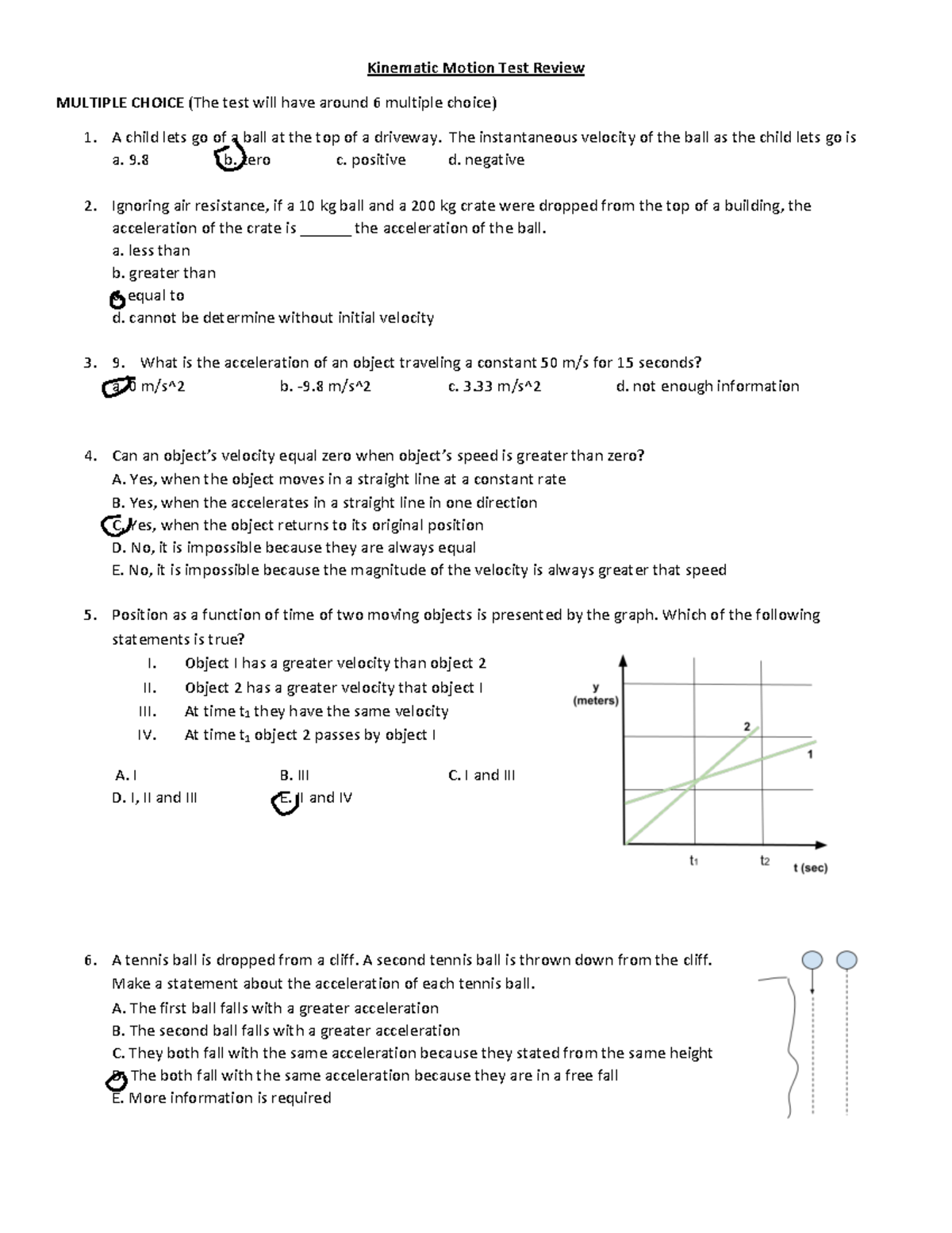 Kami Export - Jared Doty - 1-D Kinematics Test Bank and Review REV ...