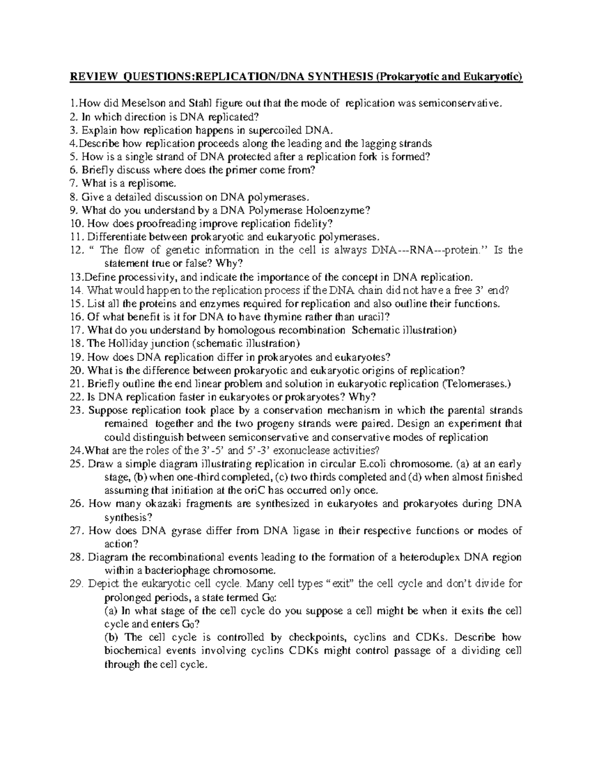 2299765 review questions for nucleic acid biochemistry REVIEW