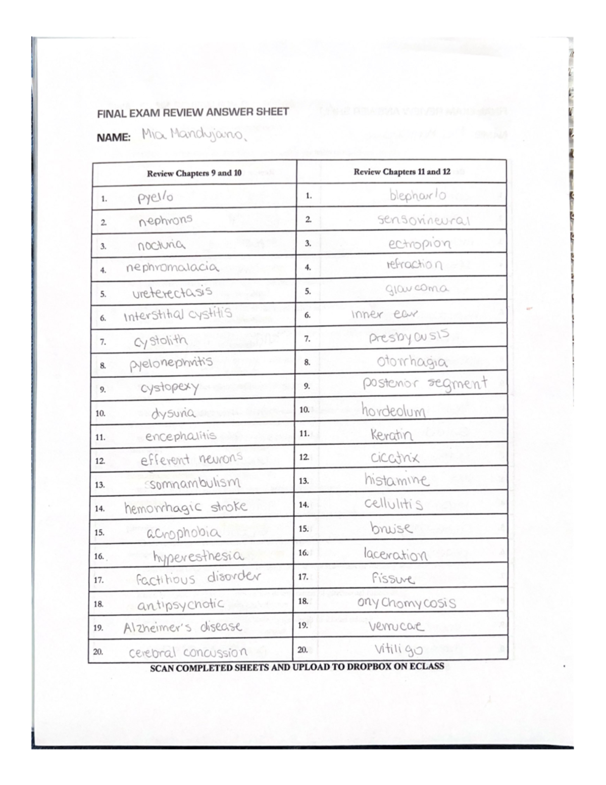 Final EXAM Review Answer Sheet - CHEM-152 - Studocu