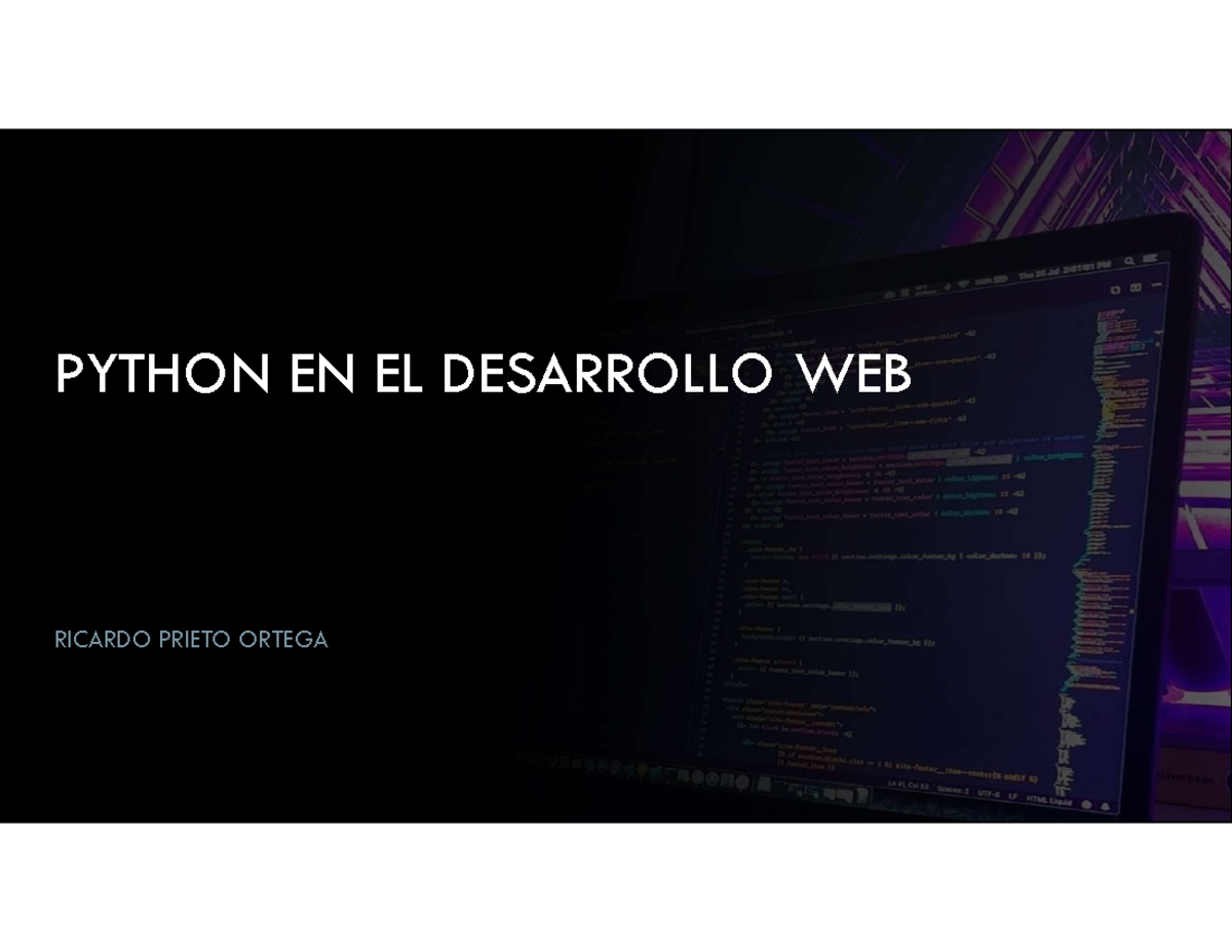 Python en el Desarrollo Web - PYTHON EN EL DESARROLLO WEB RICARDO ...