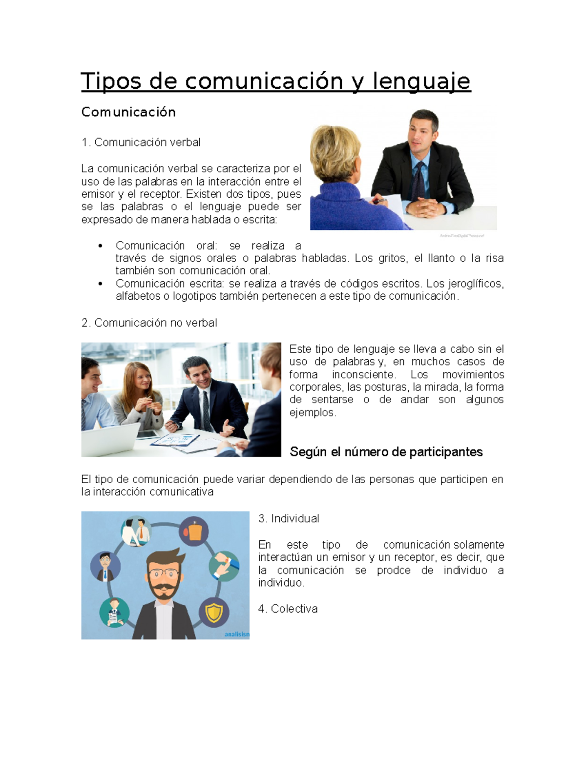 Tipos De Comunicacion Y Lenguaje - Tipos De Comunicación Y Lenguaje ...