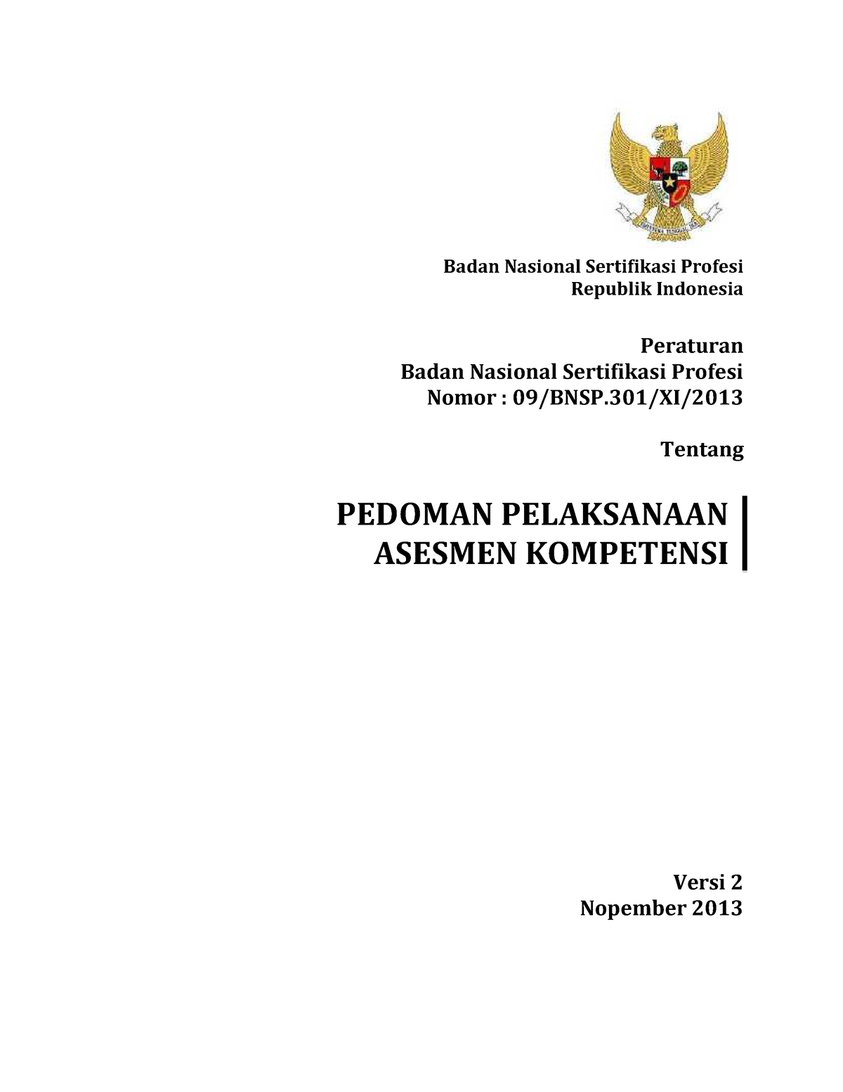 BNSP-301 - Education - Badan Nasional Sertifikasi Profesi Republik ...