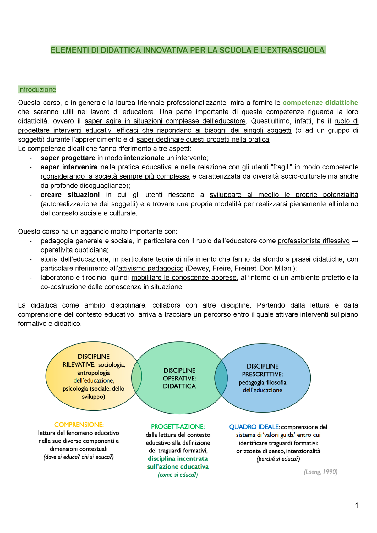 Elementi DI Didattica Innovativa PER LA Scuola E L’ Extrascuola (3 ...