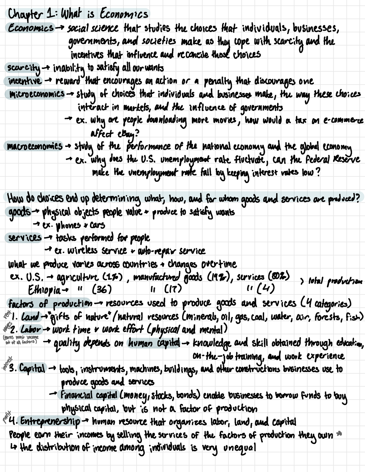 Microeconomics Chapter 1 Notes - Chapter 1: What Is Economics Economics ...