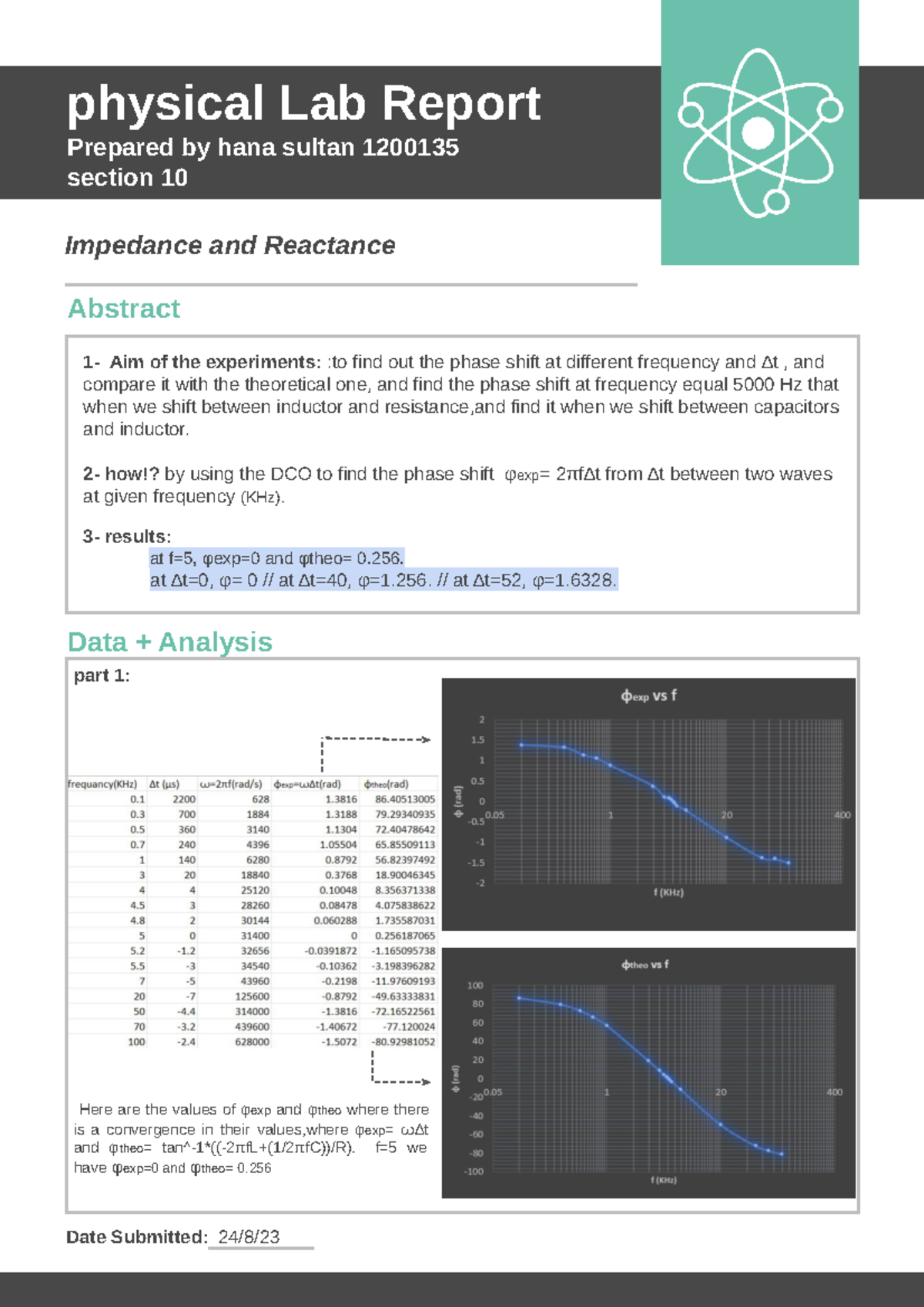 نسخة من ex.2 (3)⁩ - This is for physical labour 2 - physical Lab Report ...